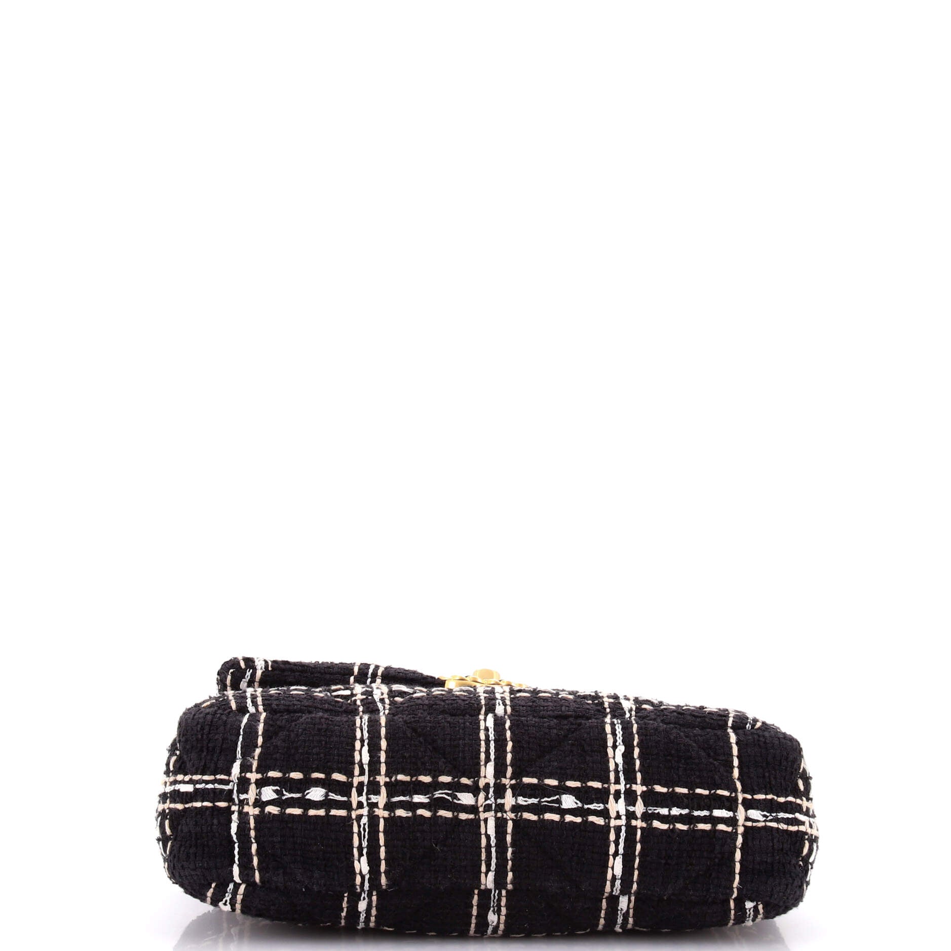 Pre-Loved Chanel 19 Flap Bag Quilted Tweed Medium - Image 4