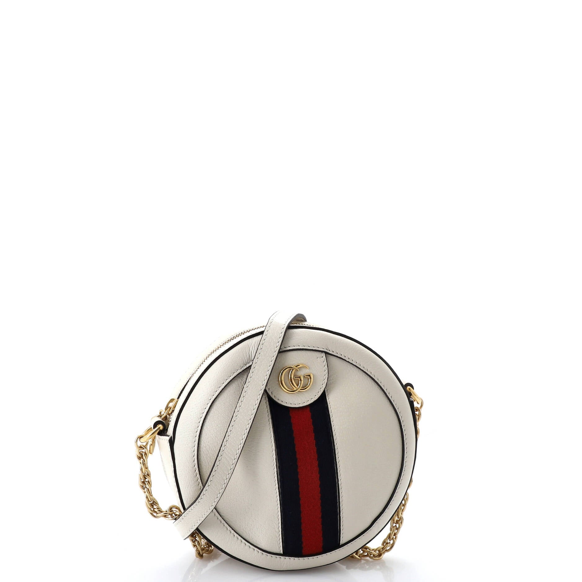 Pre-Loved Gucci Ophidia Round Shoulder Bag Leather Mini - Image 2
