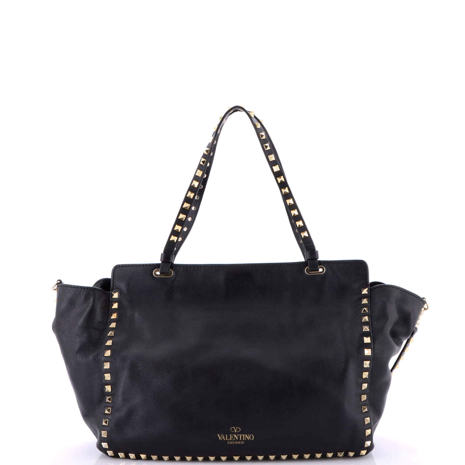 Pre-Loved Valentino Rockstud Tote Soft Leather Medium - Image 3