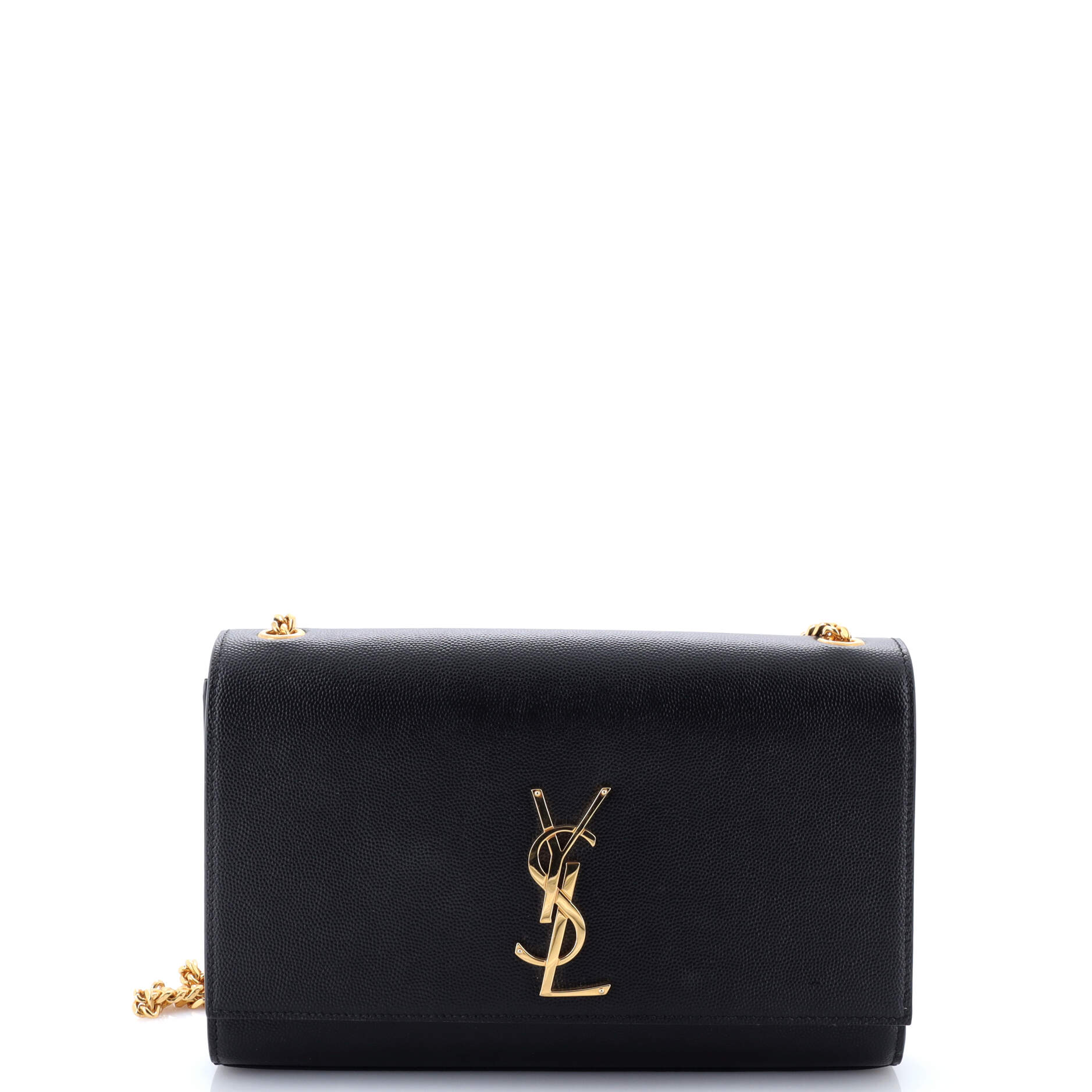 Pre-Loved Saint Laurent Classic Monogram Crossbody Bag Grainy Leather Large