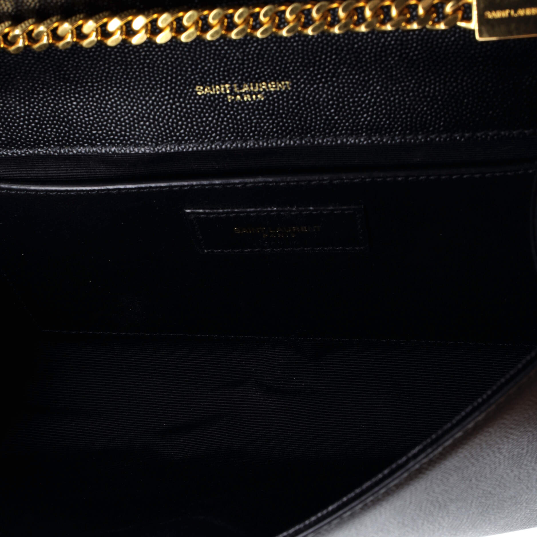 Pre-Loved Saint Laurent Classic Monogram Crossbody Bag Grainy Leather Large - Image 6