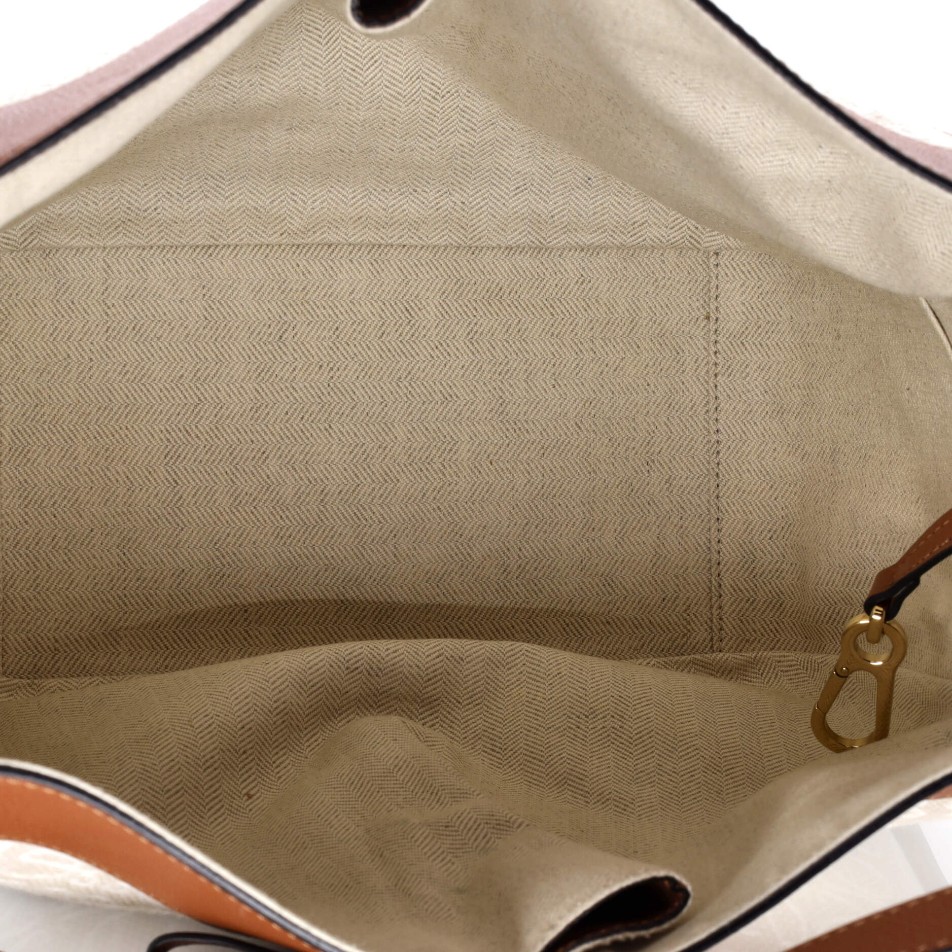 Pre-Loved Loewe Hammock Bag Leather and Anagram Jacquard Small - Image 5