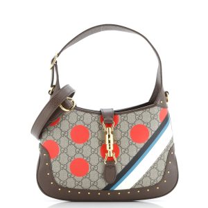 Pre-Loved Gucci Jackie 1961 Hobo Printed GG Coated Canvas Small
