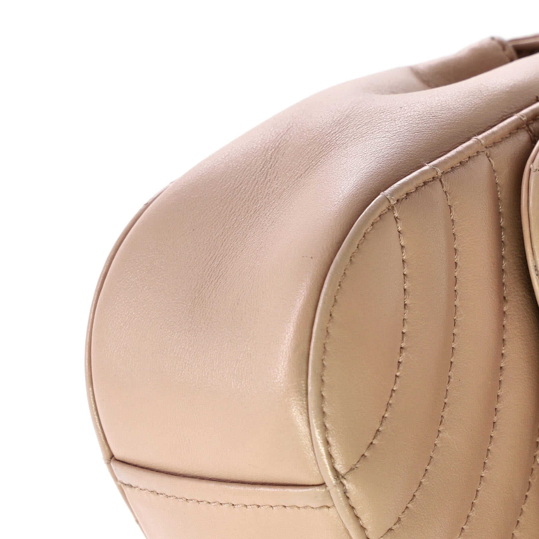 Pre-Loved Prada Curved Flap Chain Shoulder Bag Diagramme Quilted Leather Small - Image 6