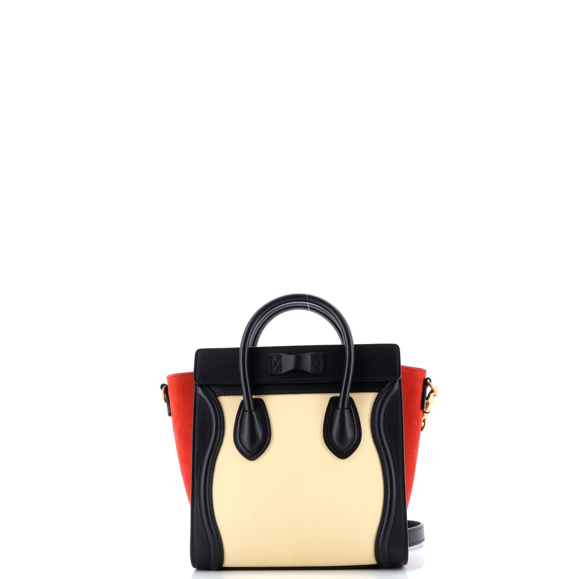 Pre-Loved Celine Tricolor Luggage Bag Leather Nano - Image 3