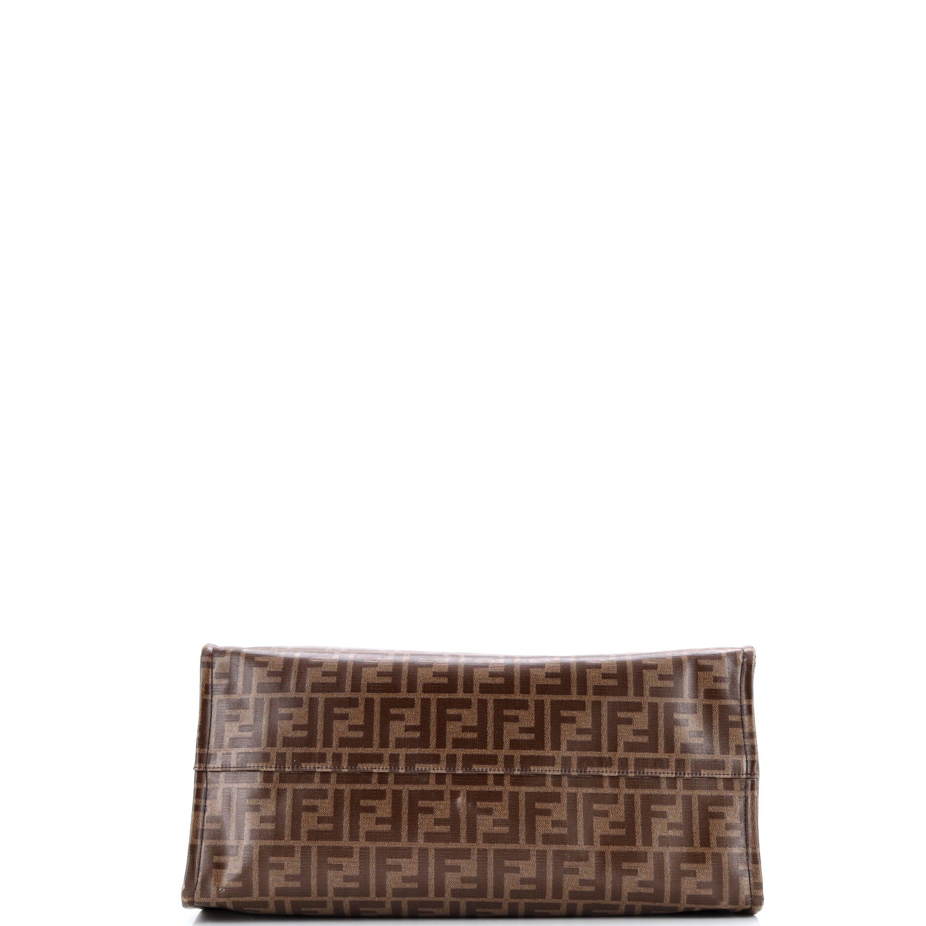 Pre-Loved Fendi Mania Logo Shopper Tote Zucca Coated Canvas Large - Image 4