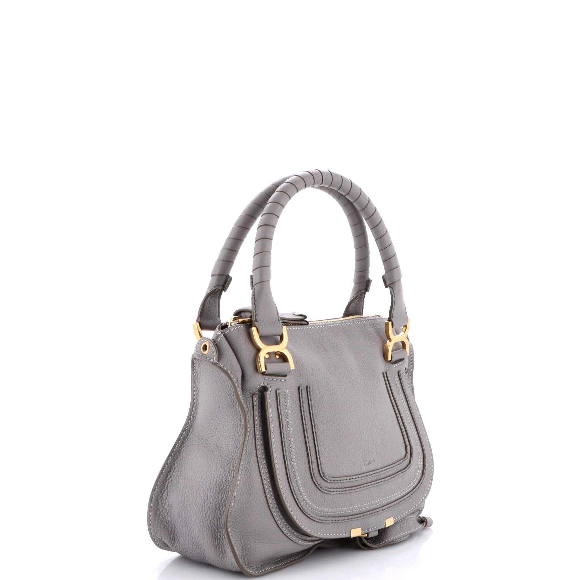 Pre-Loved Chloe Marcie Satchel Leather Medium - Image 2