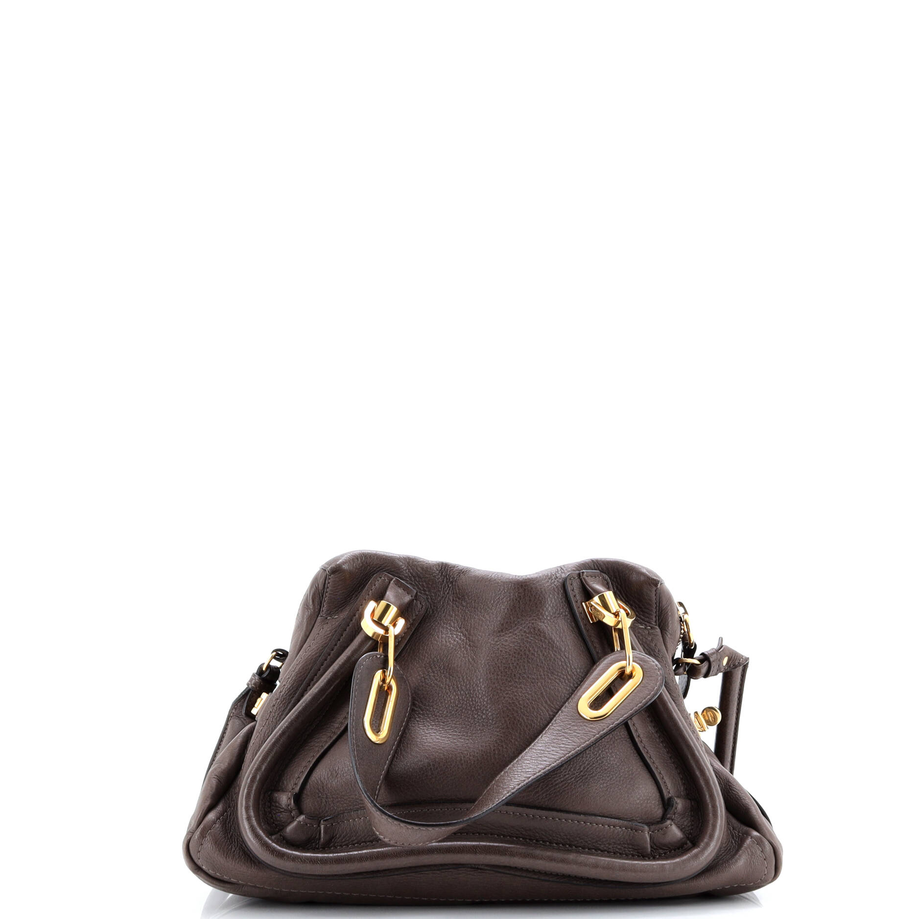 Pre-Loved Chloe Paraty Top Handle Bag Leather Medium - Image 3