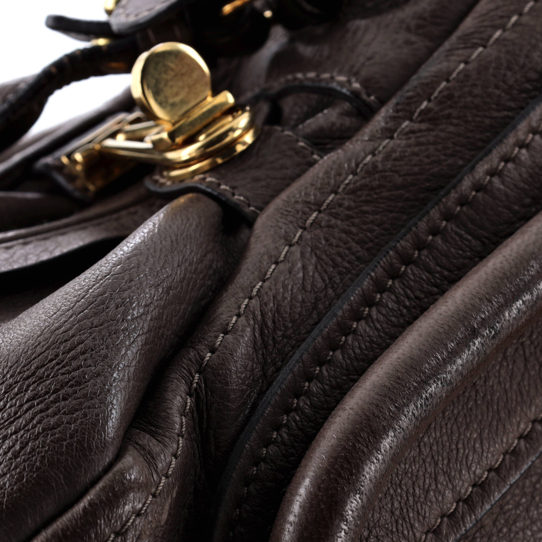 Pre-Loved Chloe Paraty Top Handle Bag Leather Medium - Image 6