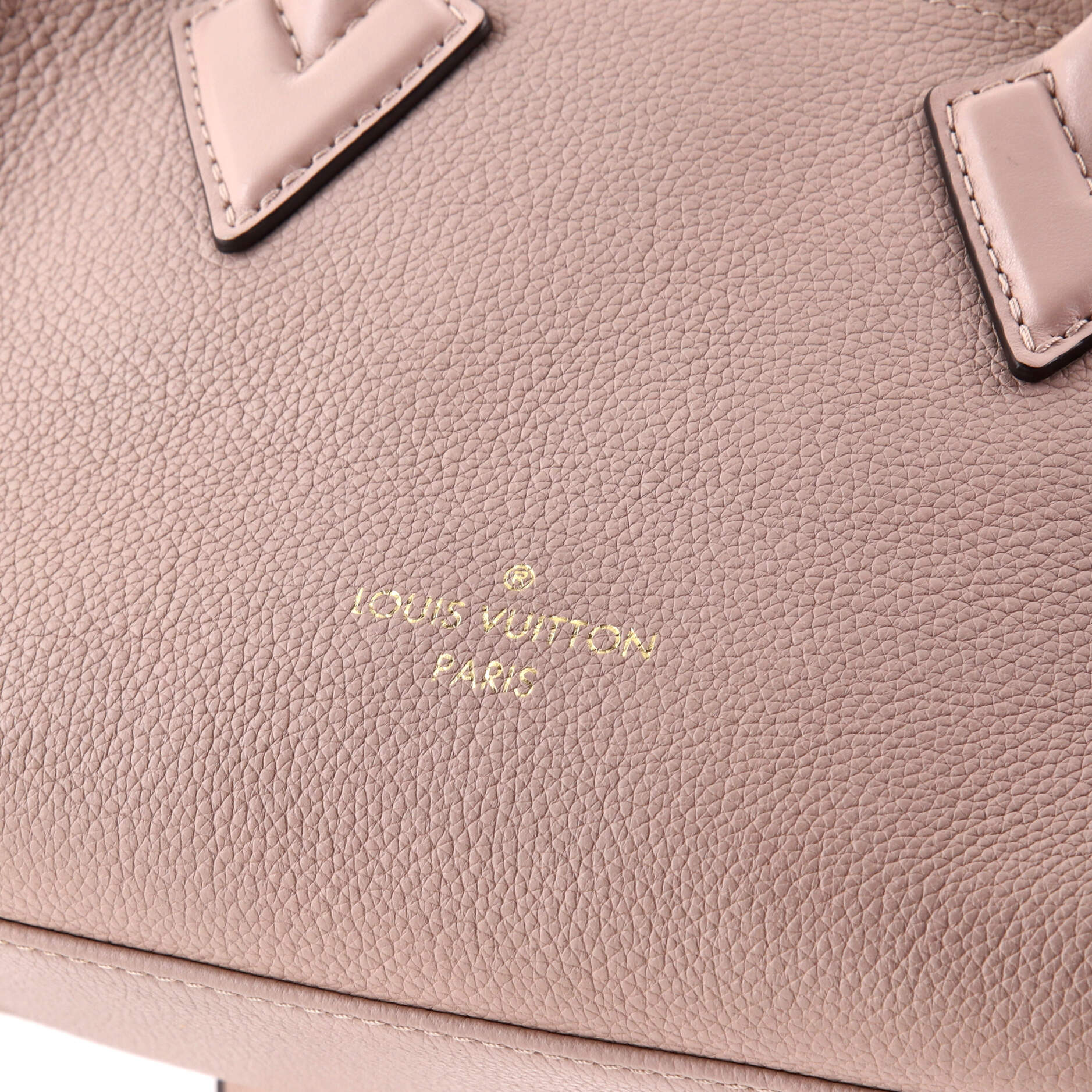 Pre-Loved Louis Vuitton On My Side Tote Leather with Monogram Canvas PM - Image 7