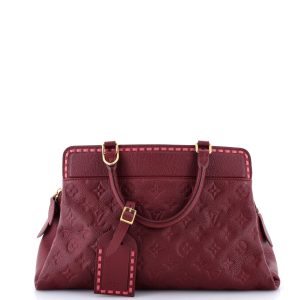 Pre-Loved Louis Vuitton Vosges Handbag Whipstitch Monogram Empreinte Leather MM