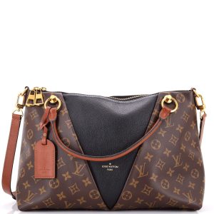 Pre-Loved Louis Vuitton V Tote Monogram Canvas and Leather MM