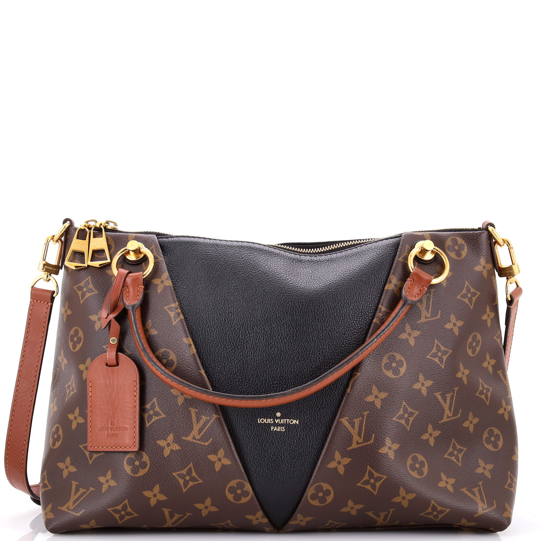 Pre-Loved Louis Vuitton V Tote Monogram Canvas and Leather MM
