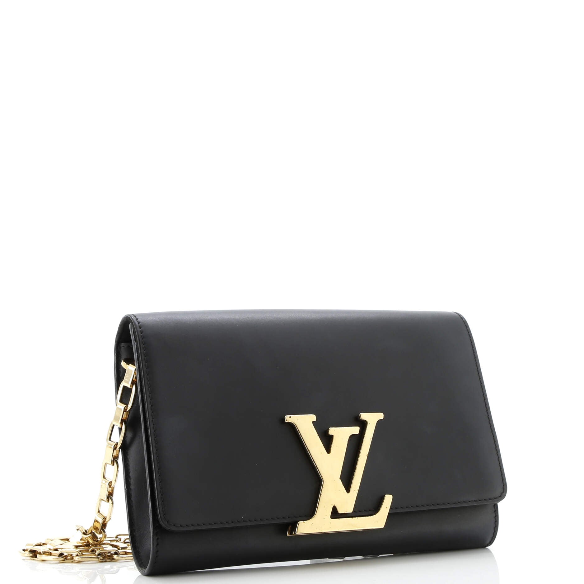 Pre-Loved Louis Vuitton Chain Louise Clutch Leather GM - Image 2