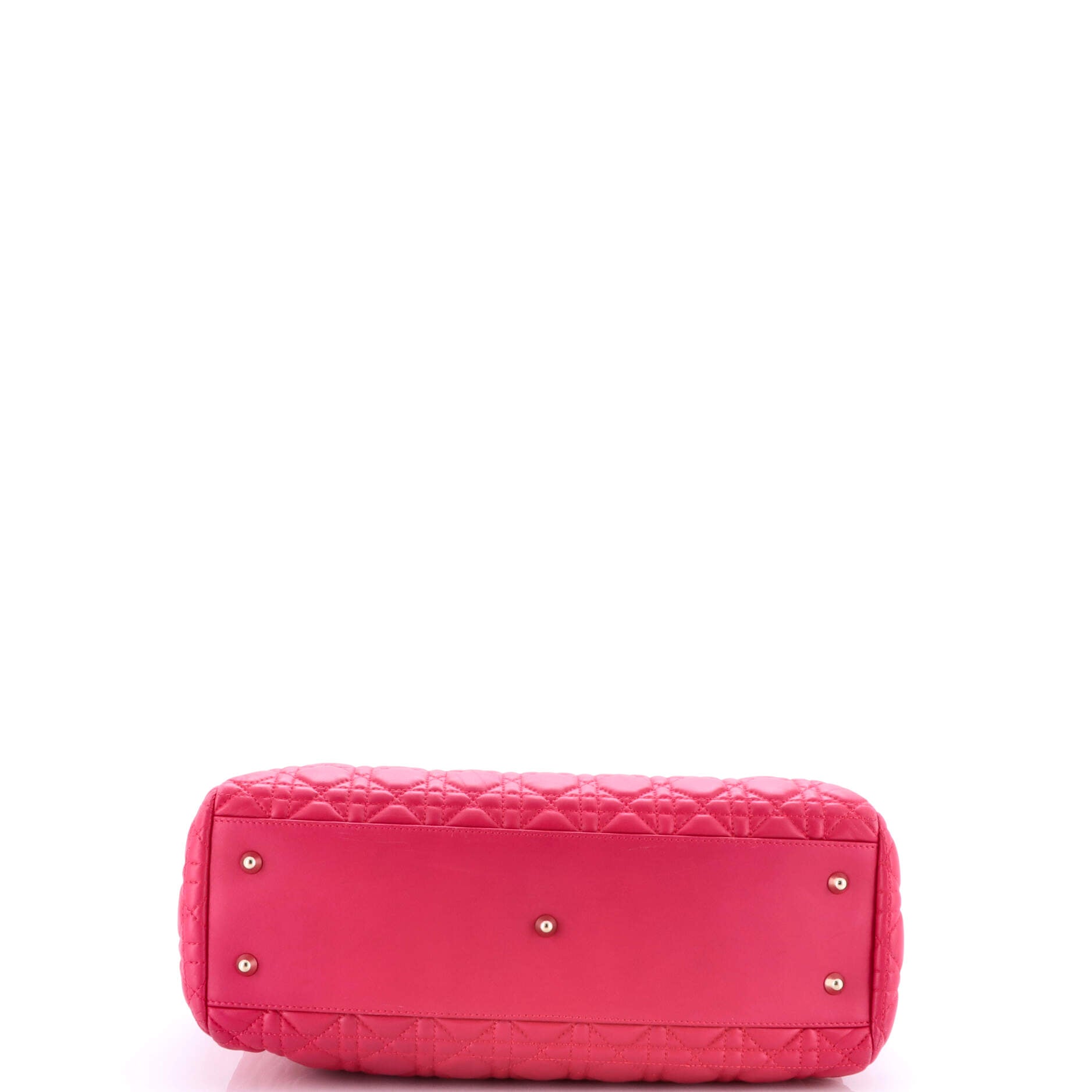 Pre-Loved Christian Dior Soft Chain Tote Cannage Quilt Lambskin Large - Image 4