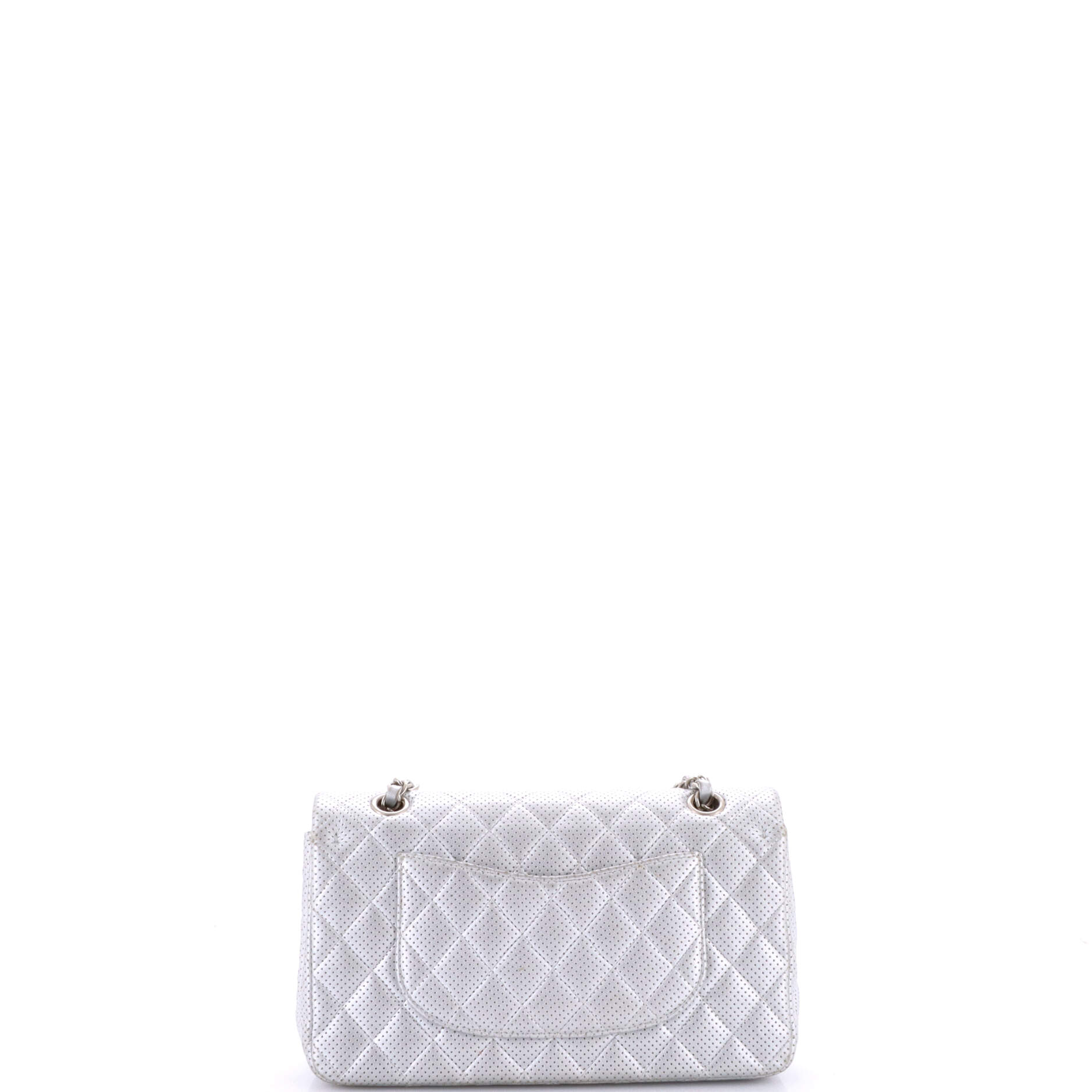 Pre-Loved Chanel Classic Double Flap Bag Quilted Perforated Lambskin Medium - Image 3