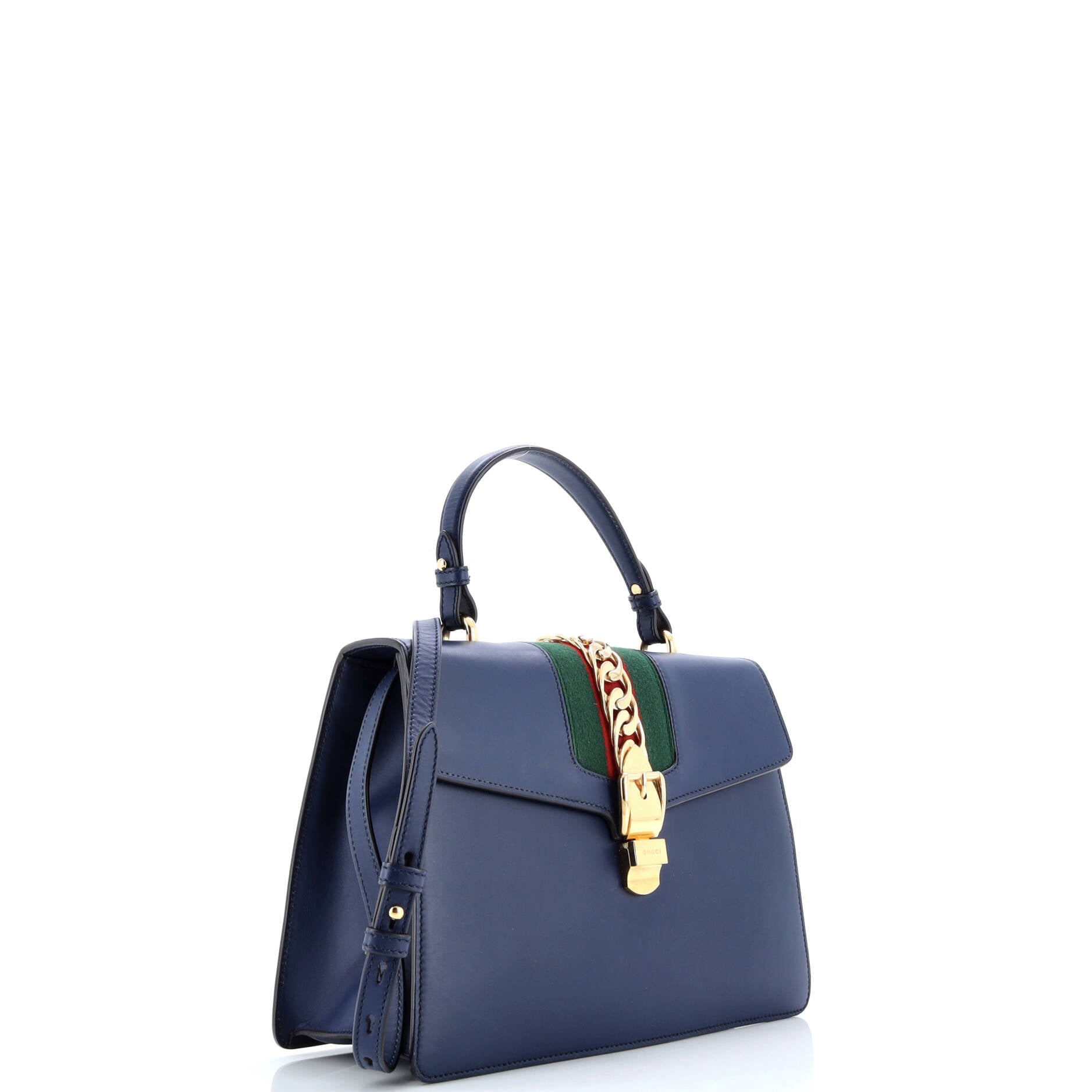 Pre-Loved Gucci Sylvie Top Handle Bag Leather Medium - Image 2