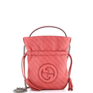 Pre-Loved Gucci Blondie NM Bucket Bag Diagonal Quilted Leather Mini