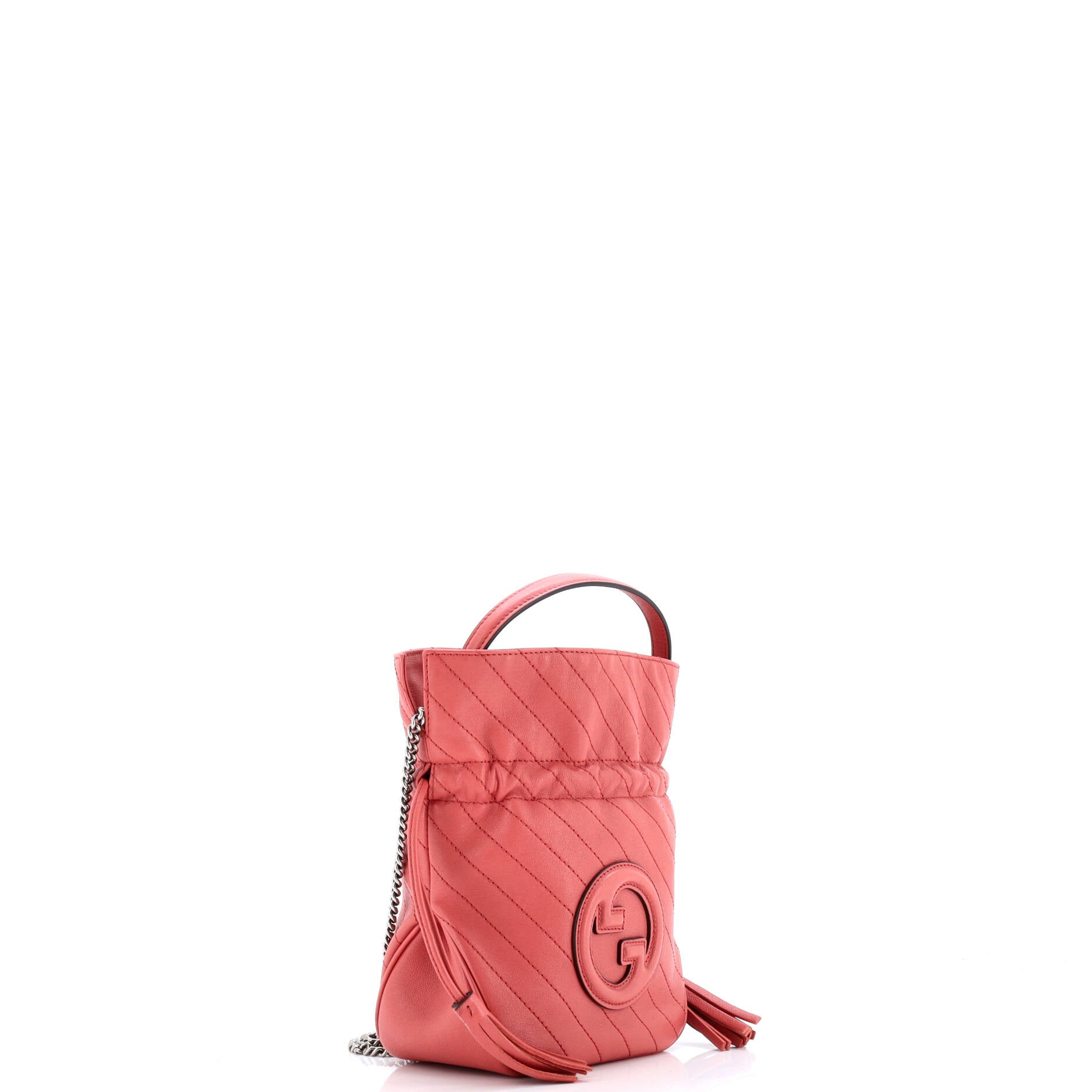 Pre-Loved Gucci Blondie NM Bucket Bag Diagonal Quilted Leather Mini - Image 2