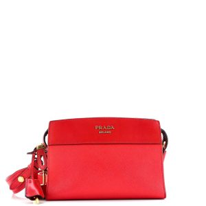 Pre-Loved Prada Esplanade Crossbody Bag Saffiano with City Calf Small