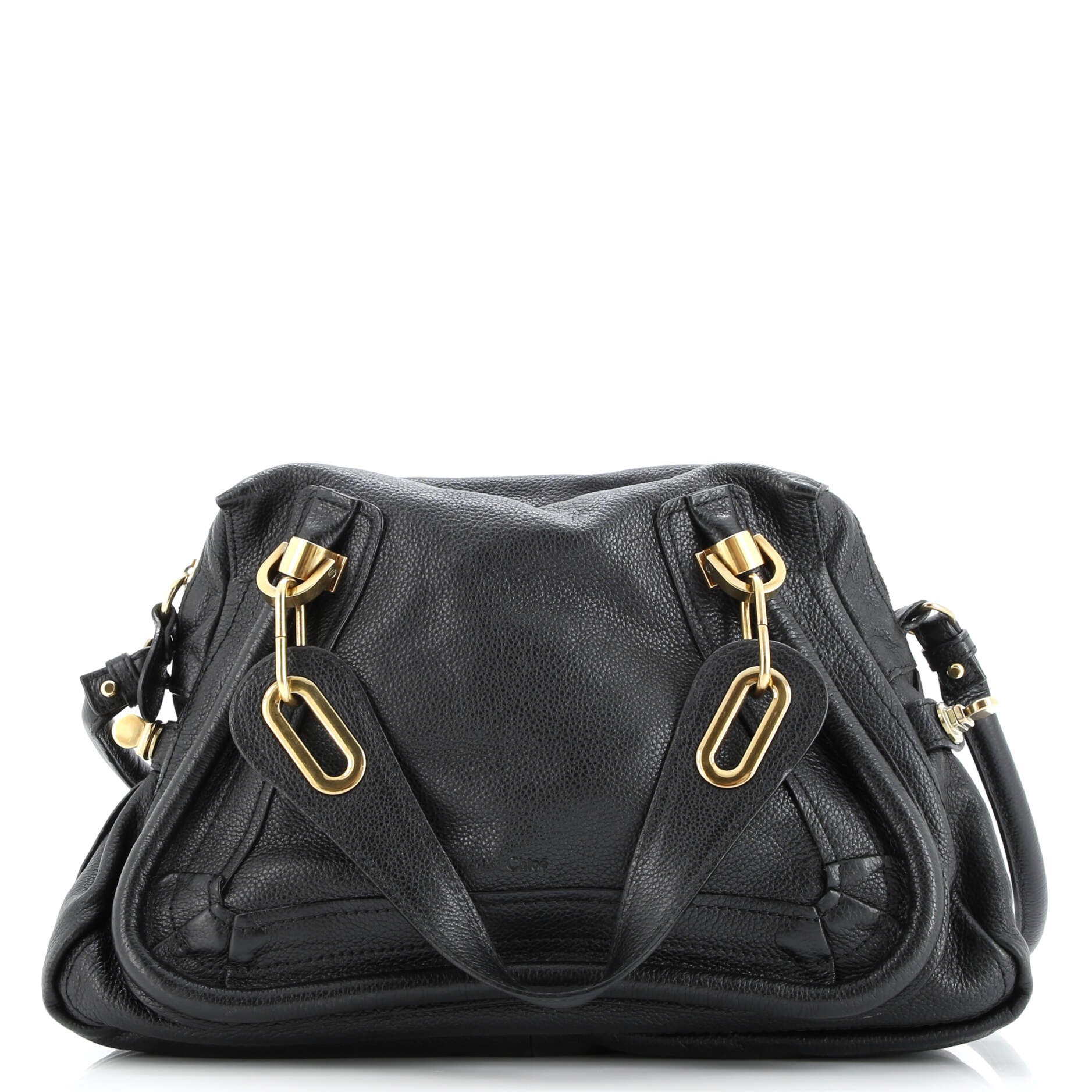 Pre-Loved Chloe Paraty Top Handle Bag Leather Medium