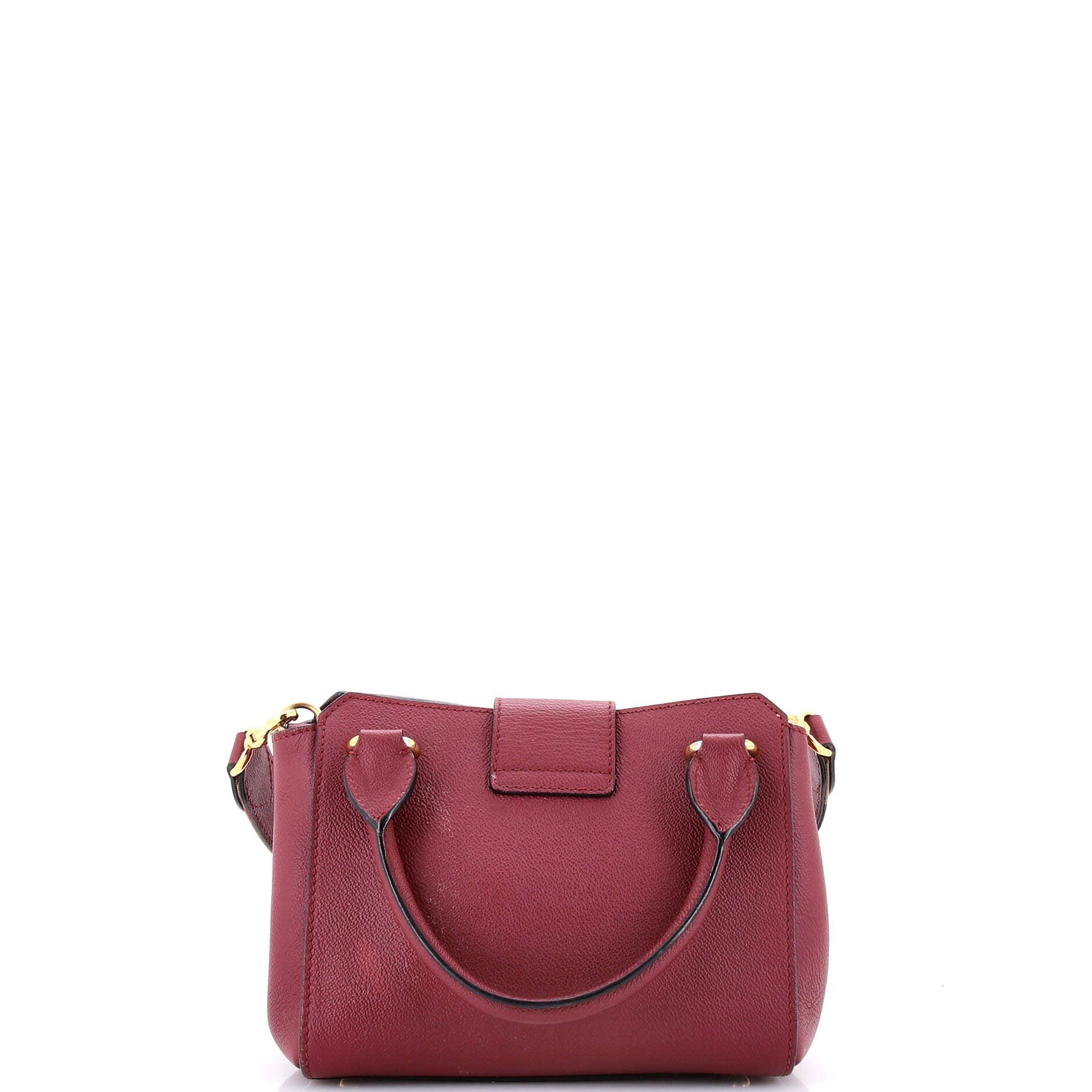 Pre-Loved Burberry Buckle Tote Leather Small - Image 3