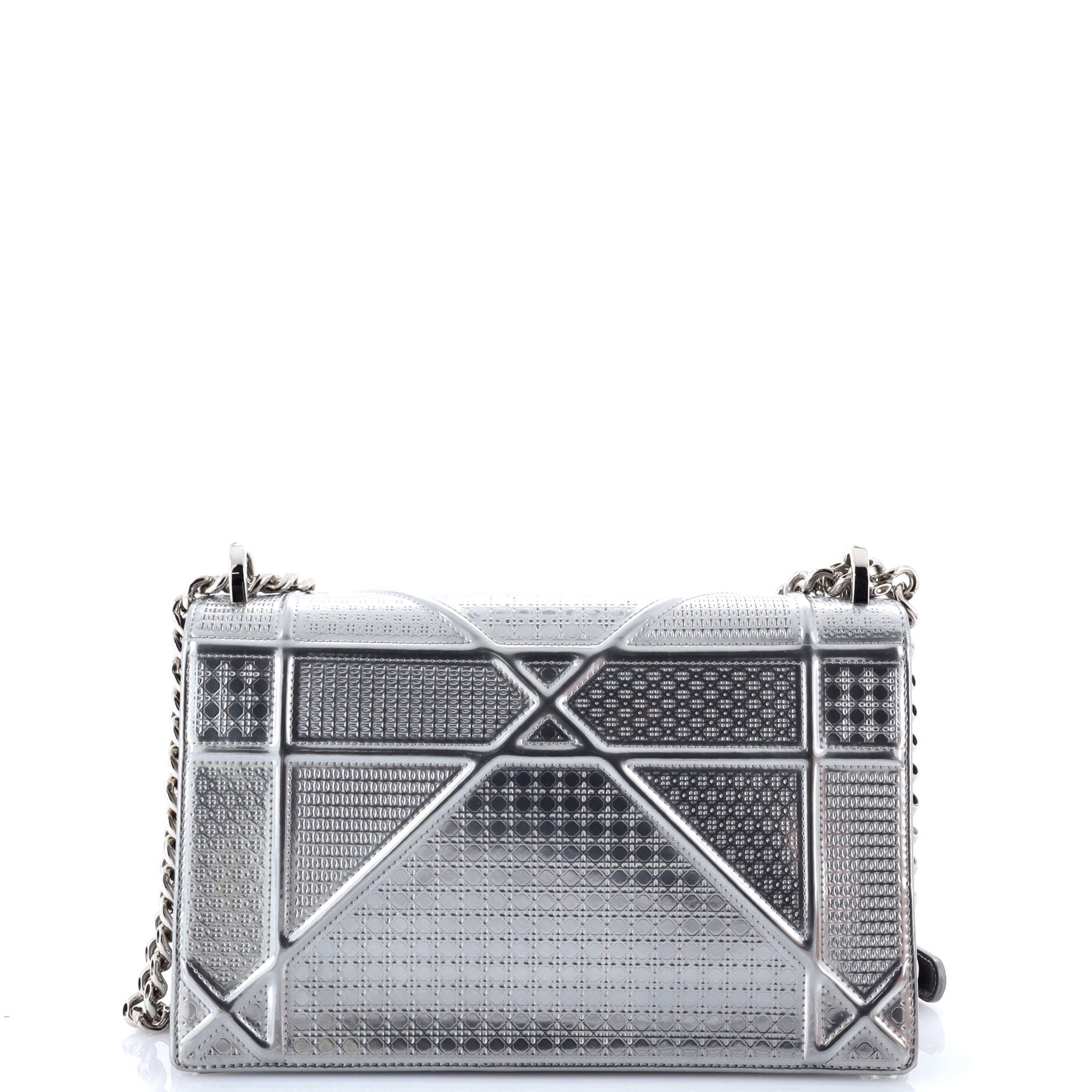 Pre-Loved Christian Dior Diorama Flap Bag Cannage Embossed Calfskin Medium - Image 3