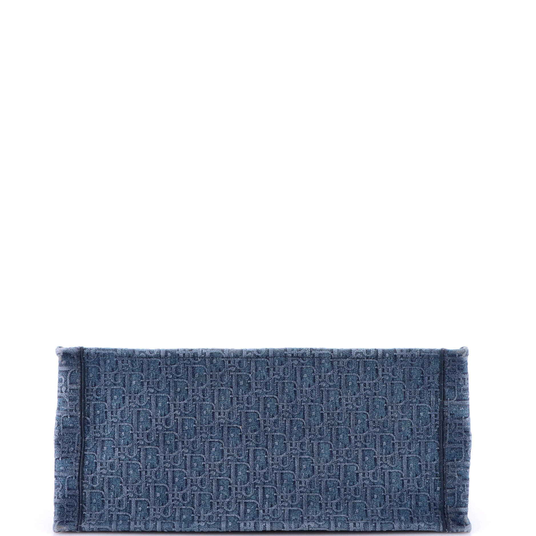 Pre-Loved Christian Dior Book Tote Oblique Denim Large - Image 4