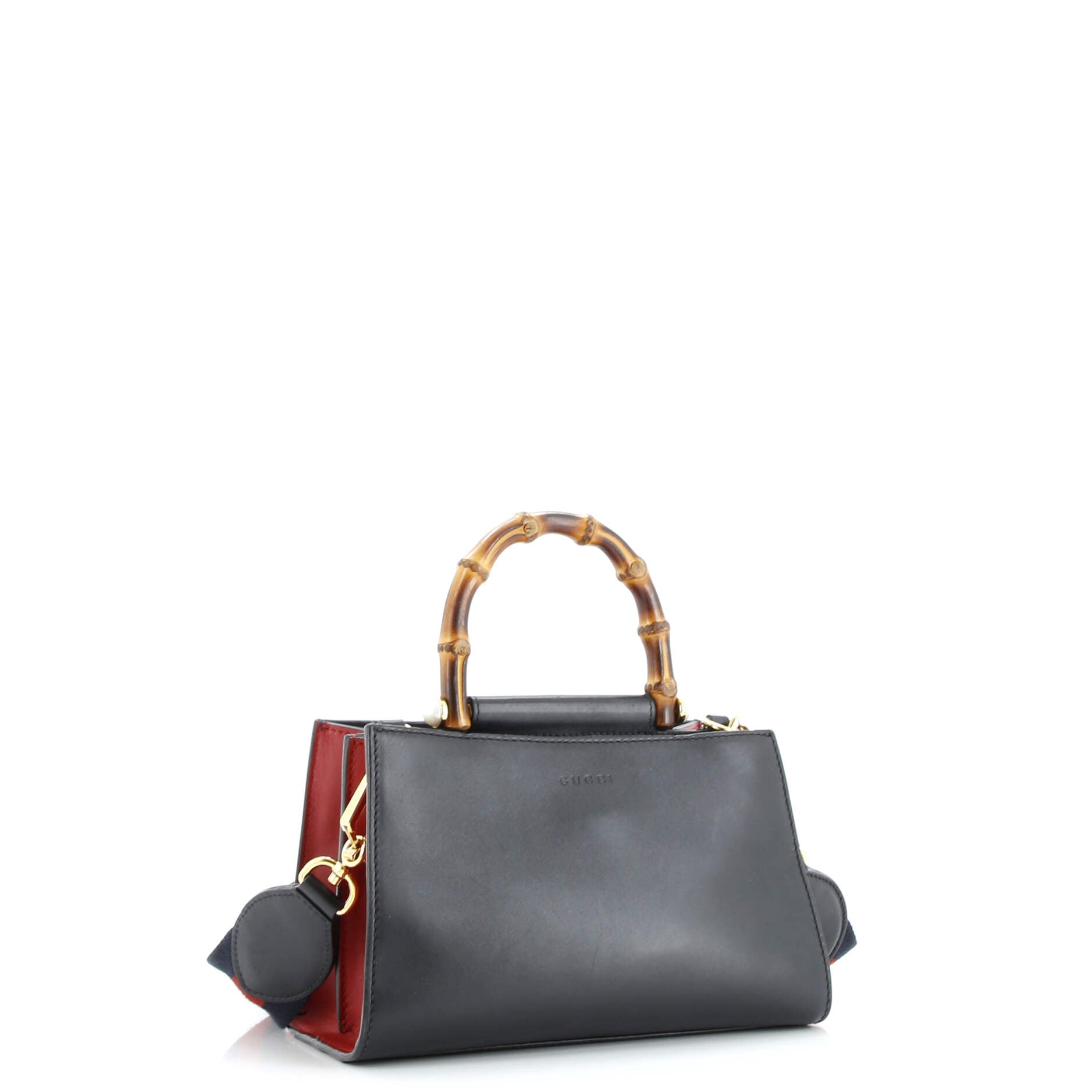 Pre-Loved Gucci Nymphaea Top Handle Bag Leather Mini - Image 2