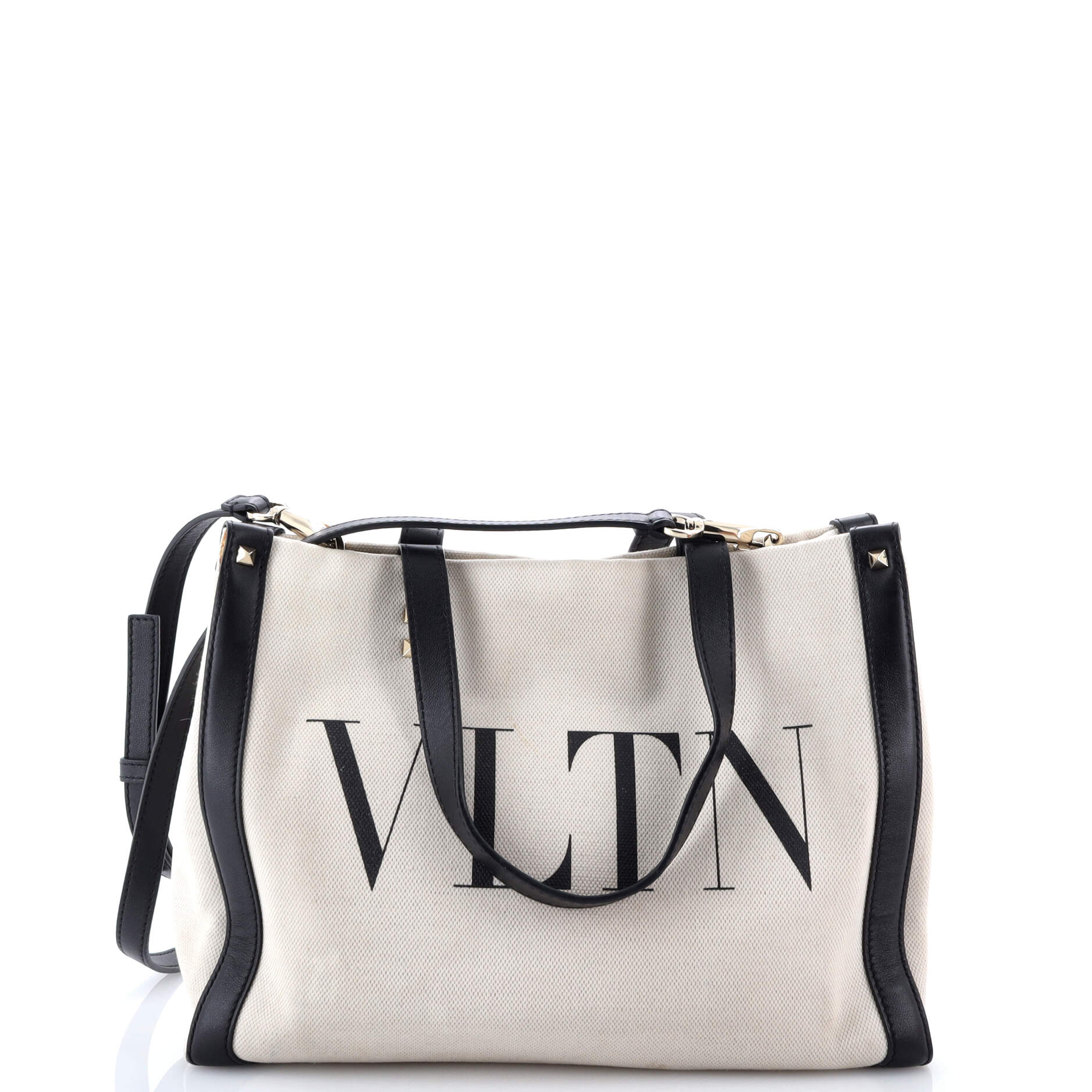 Pre-Loved Valentino Grande Plage VLTN Tote Canvas Small