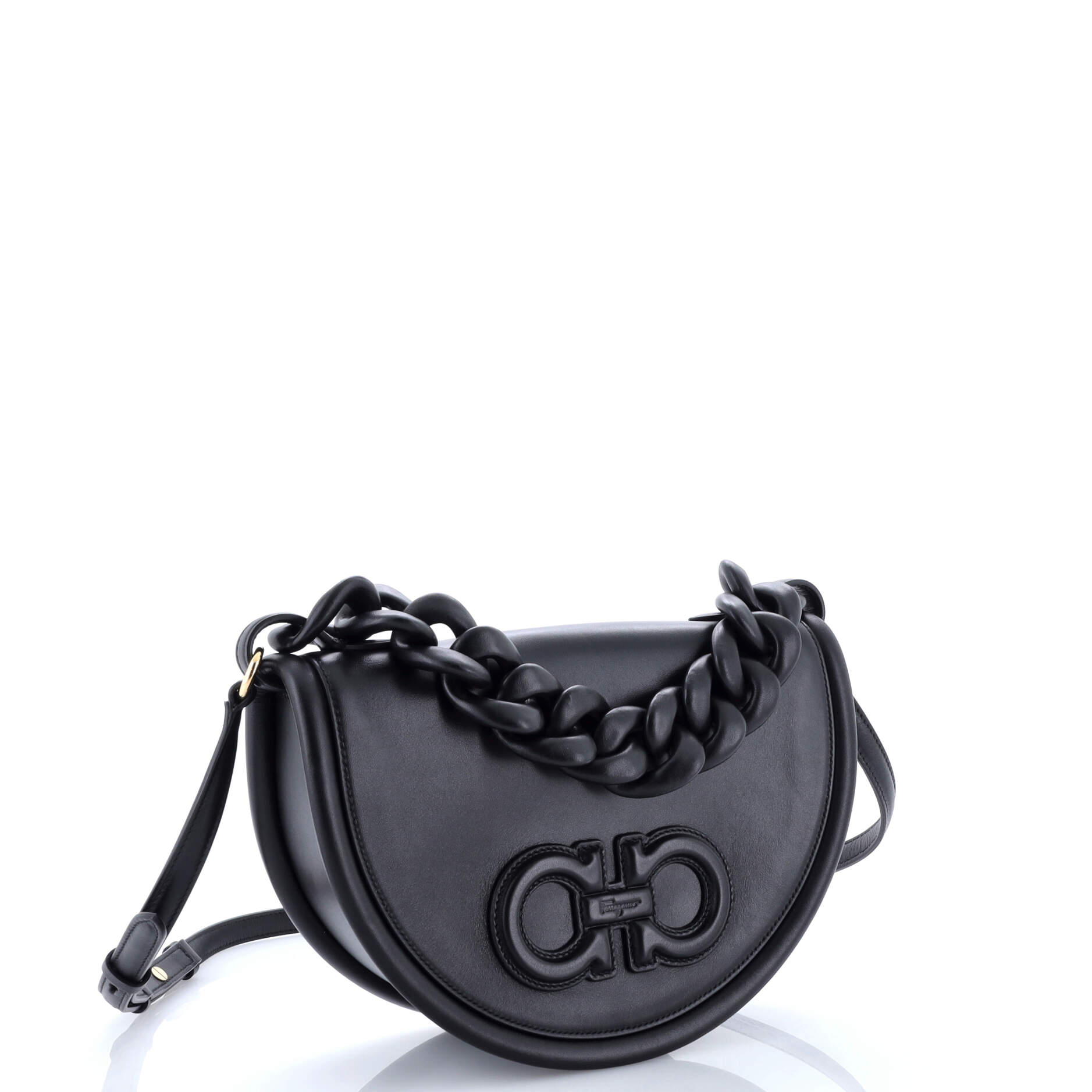 Pre-Loved Ferragamo Aura Bag Leather - Image 2