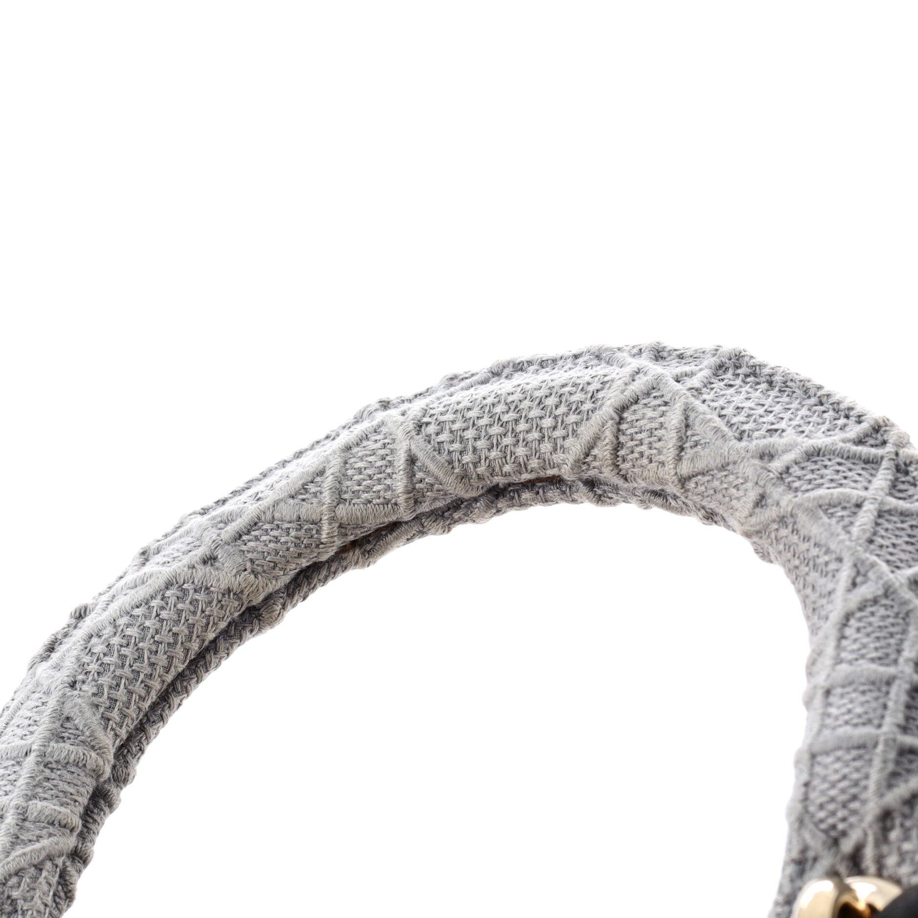 Pre-Loved Christian Dior Lady D-Lite Bag Cannage Embroidered Canvas Medium - Image 6