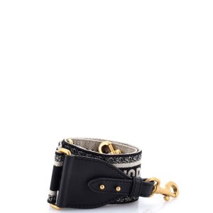 Pre-Loved Christian Dior Logo Shoulder Strap Embroidered Canvas