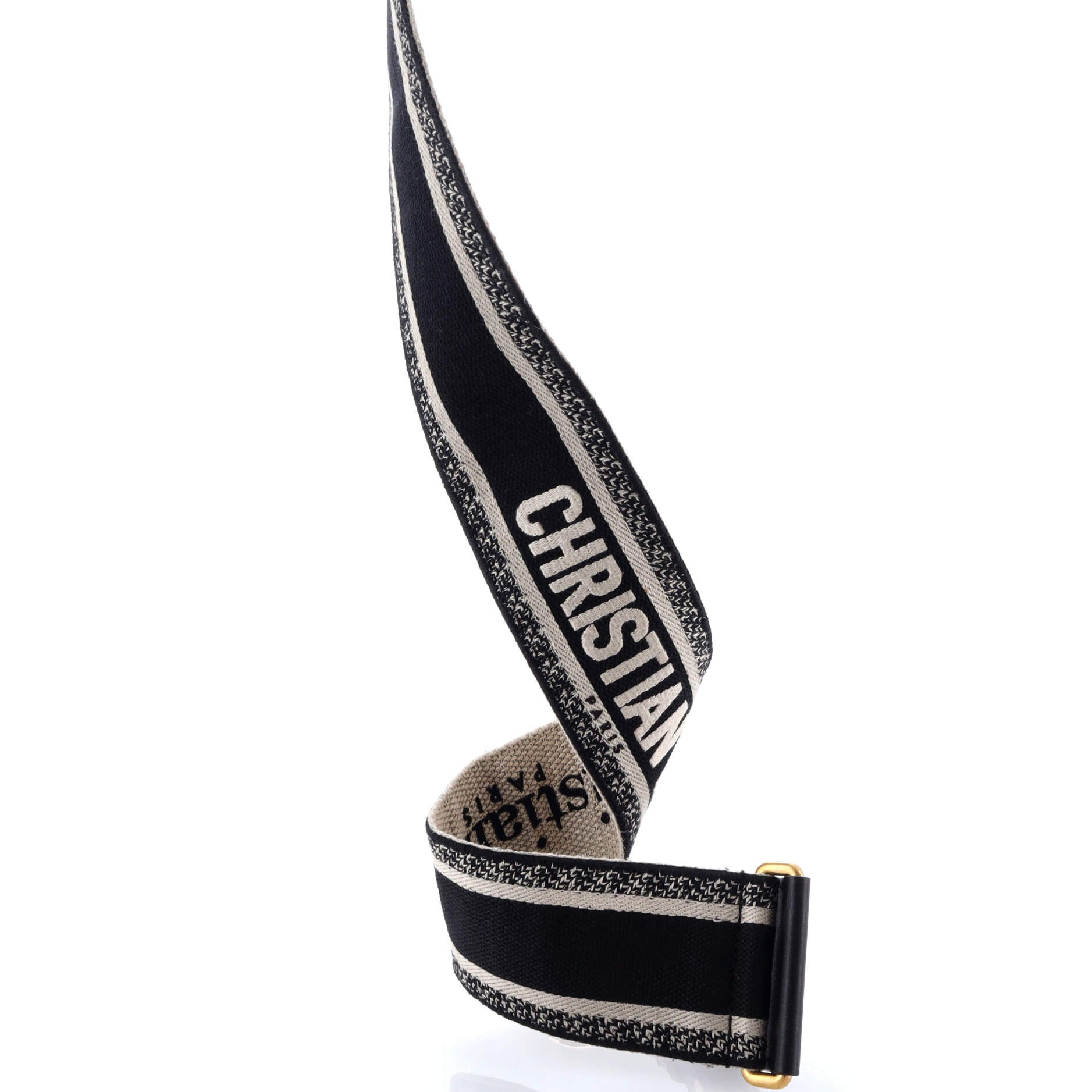 Pre-Loved Christian Dior Logo Shoulder Strap Embroidered Canvas - Image 2