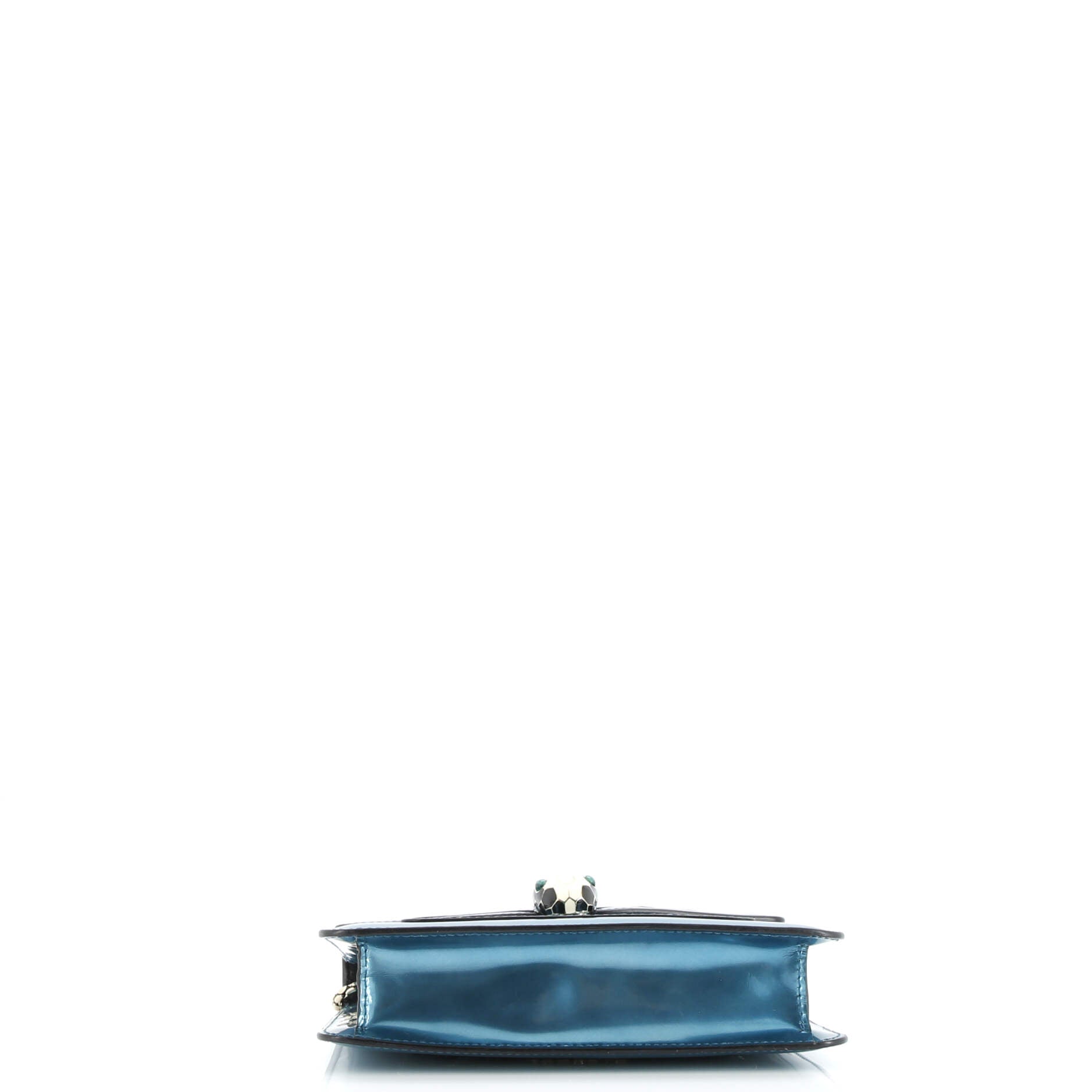 Pre-Loved Bvlgari Serpenti Forever Square Shoulder Bag Metallic Leather Small - Image 5