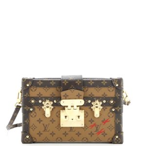 Pre-Loved Louis Vuitton Petite Malle Handbag Reverse Monogram Canvas
