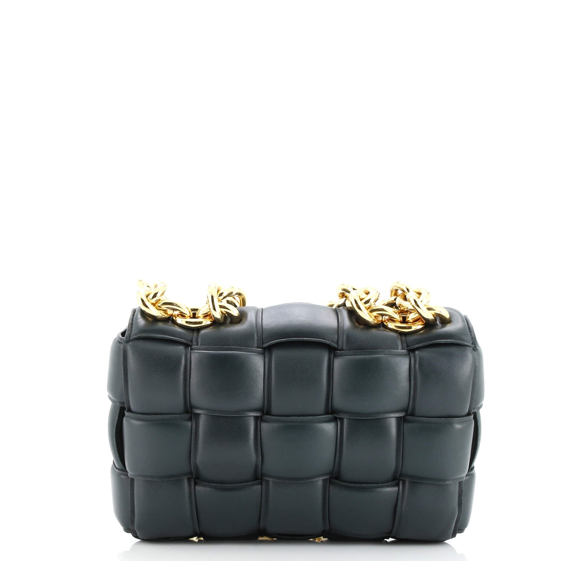 Pre-Loved Bottega Veneta Cassette Chain Crossbody Bag Padded Maxi Intrecciato Leather - Image 3