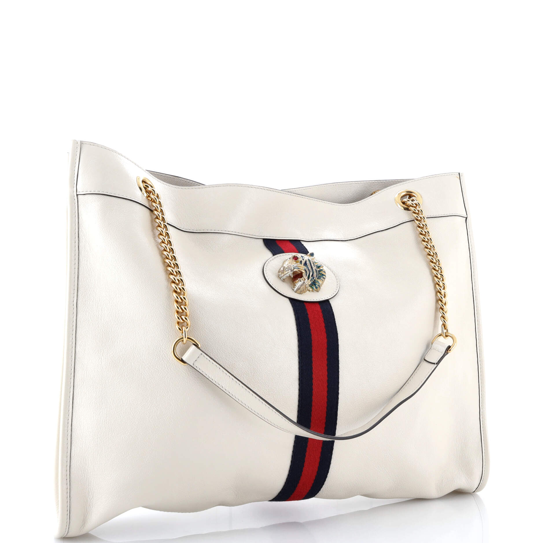 Pre-Loved Gucci Rajah Chain Tote Leather Large - Image 3