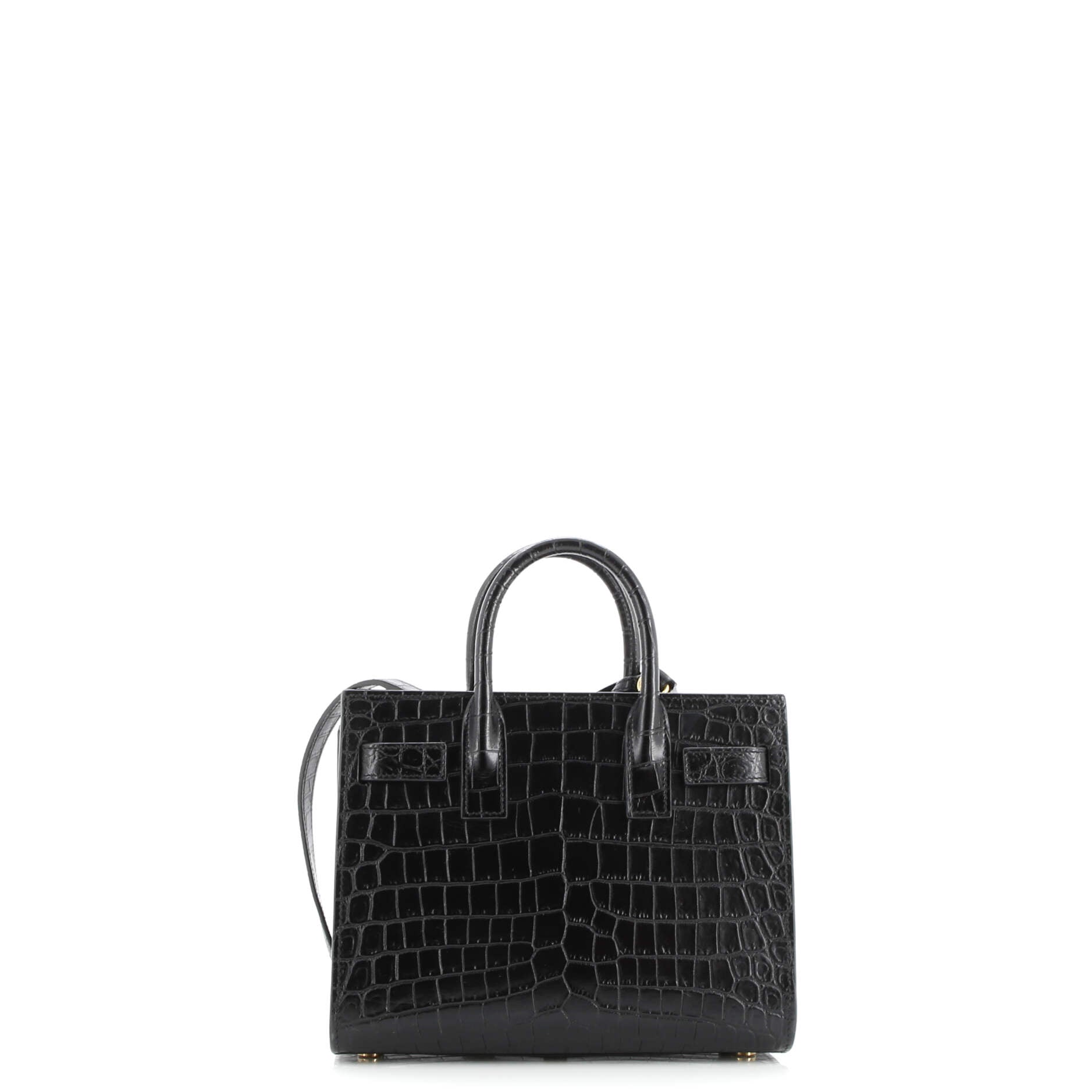 Pre-Loved Saint Laurent Sac de Jour NM Bag Crocodile Embossed Leather Nano - Image 3