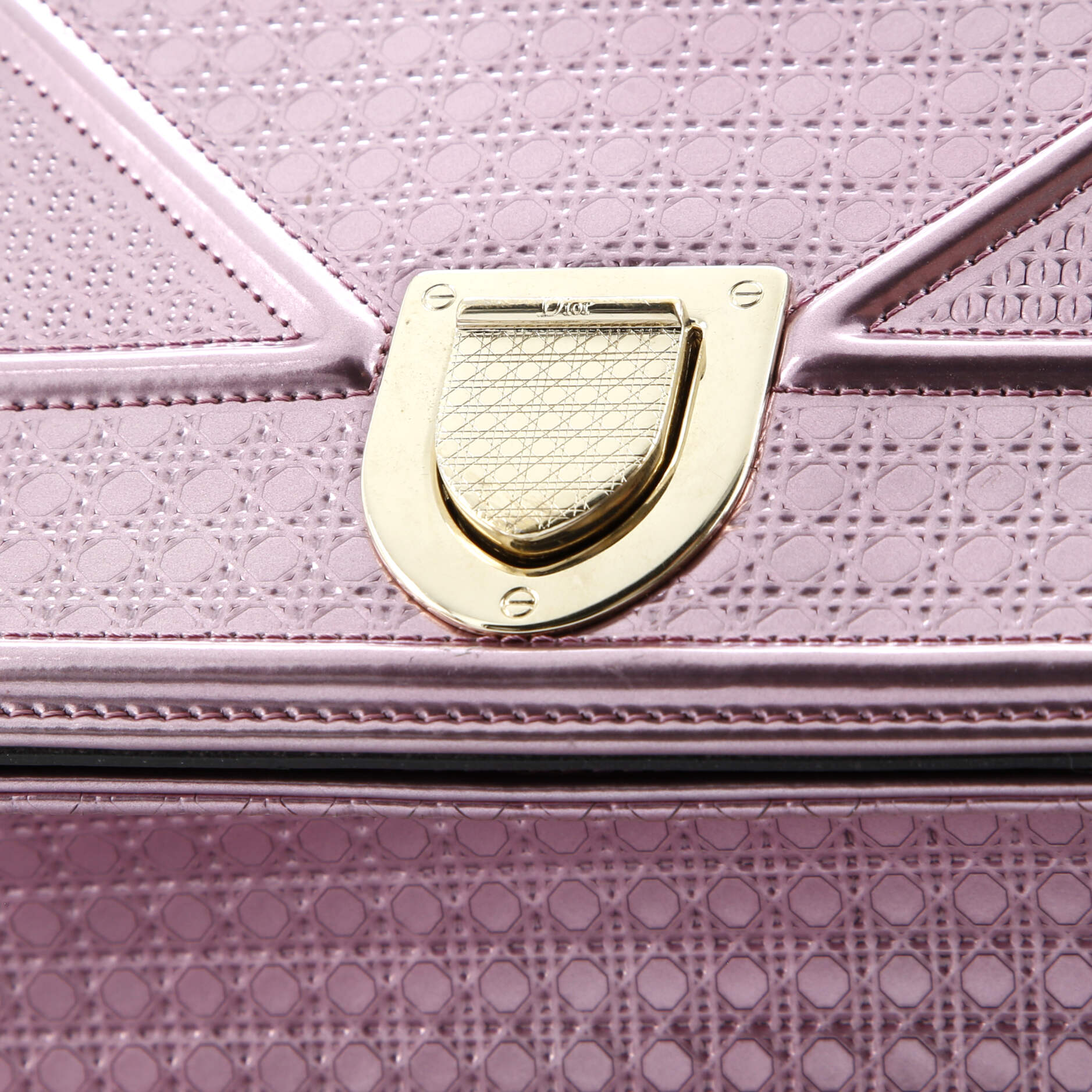 Pre-Loved Christian Dior Diorama Flap Bag Cannage Embossed Calfskin Medium - Image 6