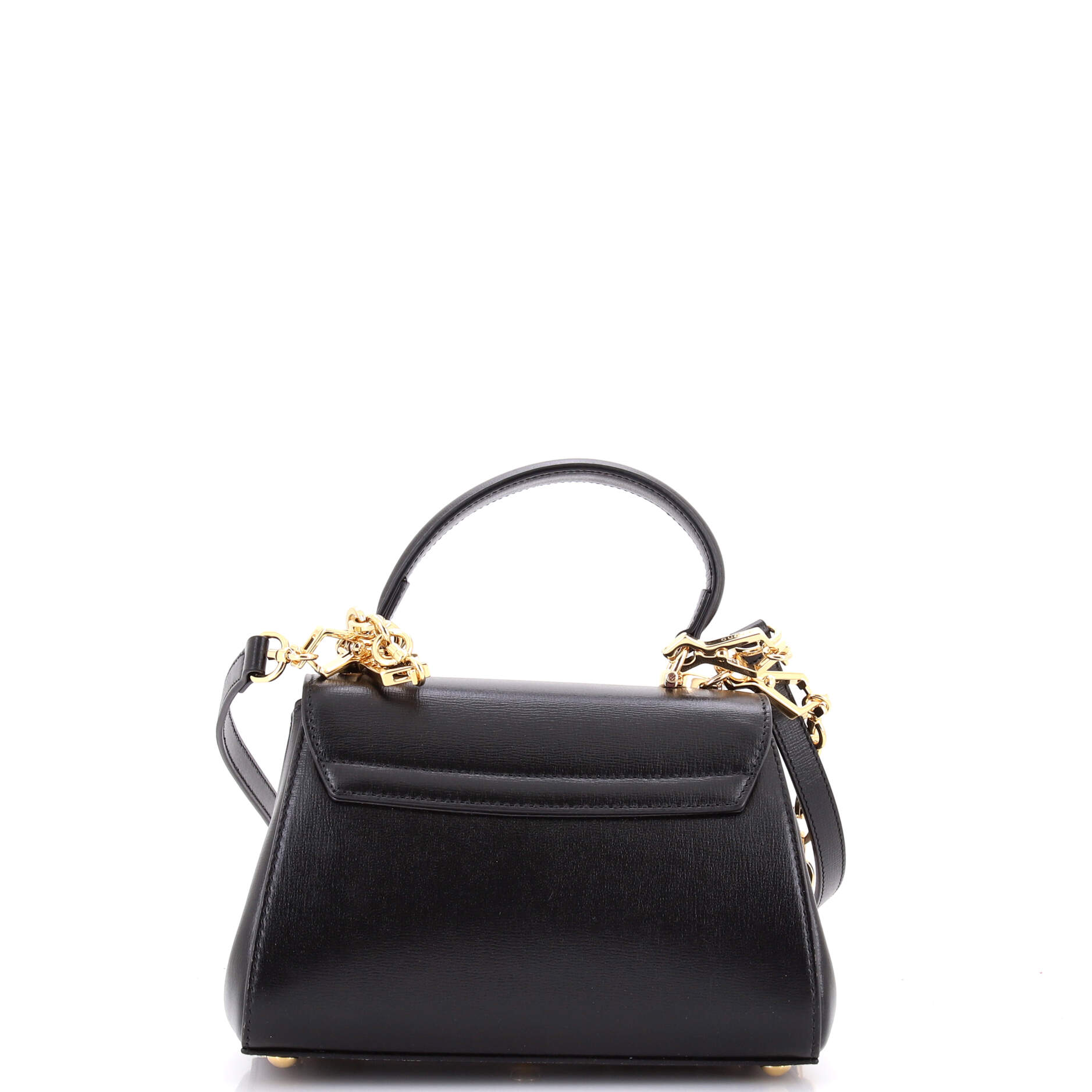 Pre-Loved Gucci Horsebit 1955 Top Handle Flap Bag Leather Mini - Image 3