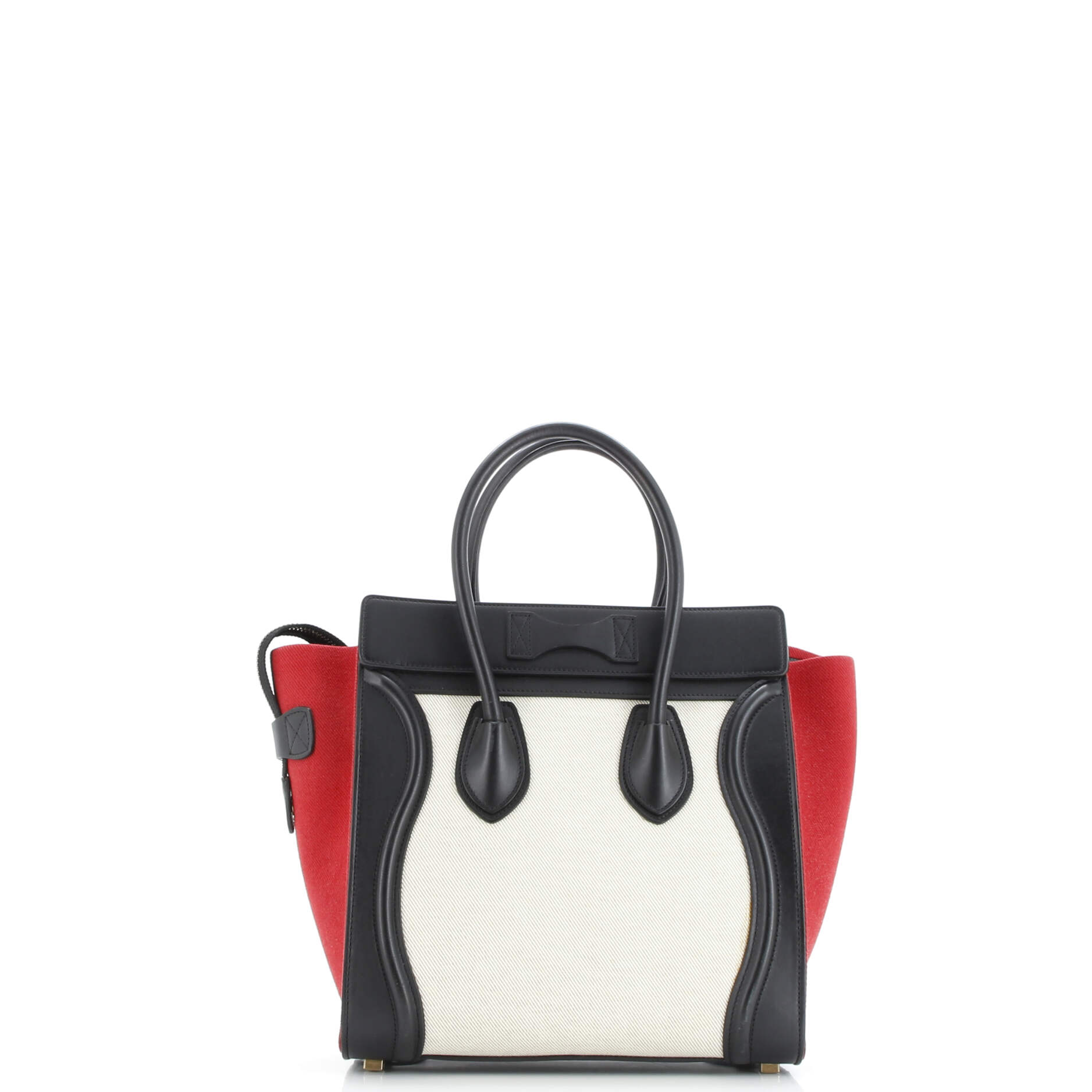 Pre-Loved Celine Tricolor Luggage Bag Canvas and Leather Micro - Image 3