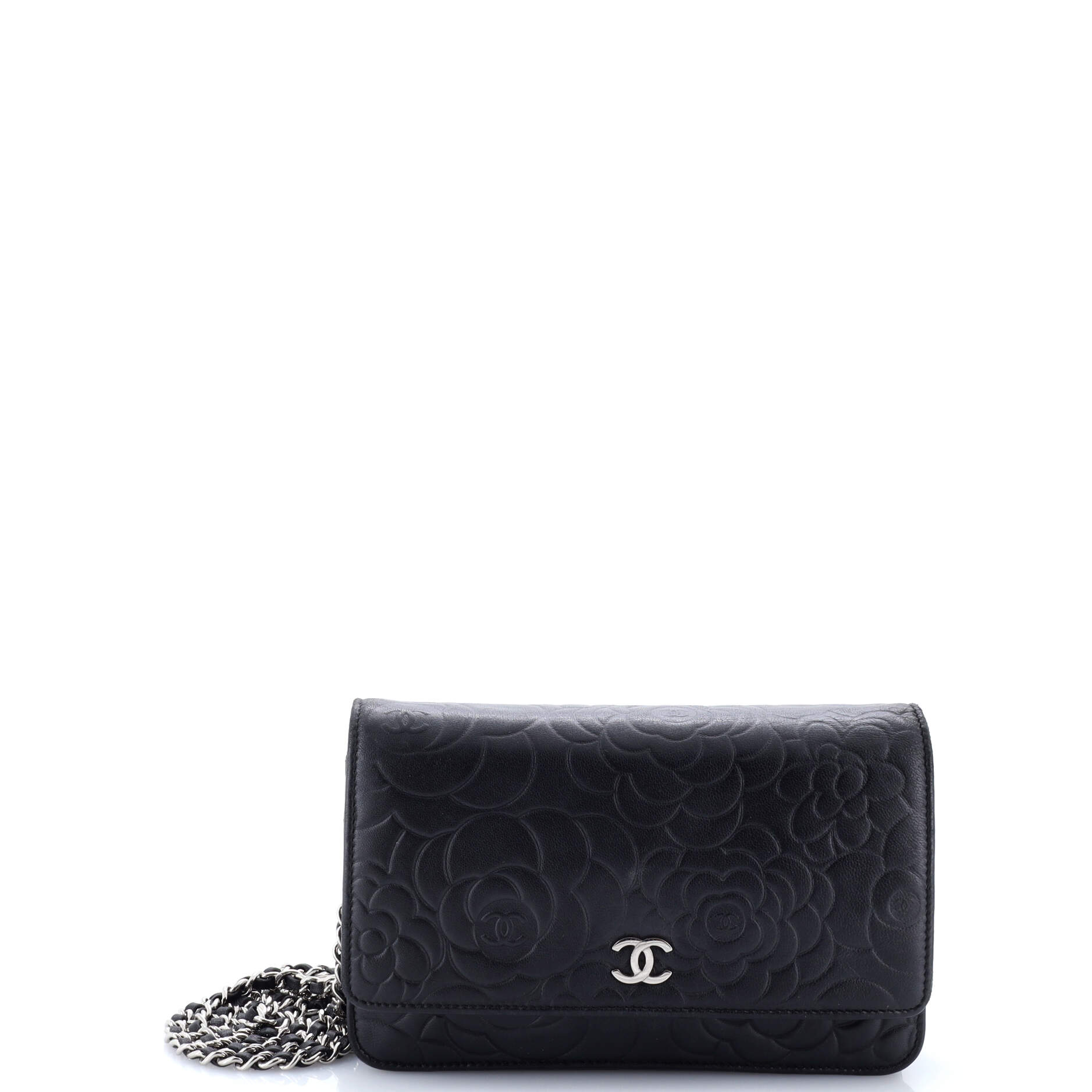 Pre-Loved Chanel Wallet on Chain Camellia Lambskin