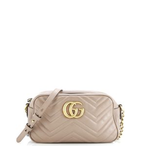 Pre-Loved Gucci GG Marmont Shoulder Bag Matelasse Leather Small