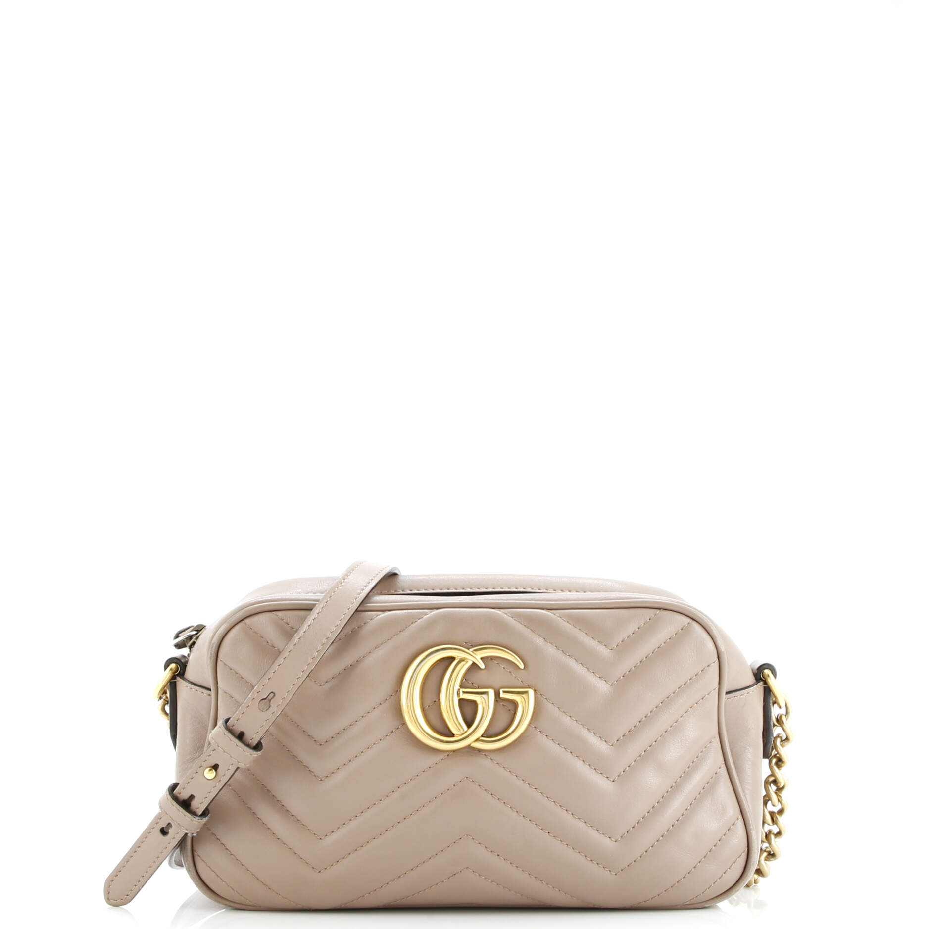 Pre-Loved Gucci GG Marmont Shoulder Bag Matelasse Leather Small