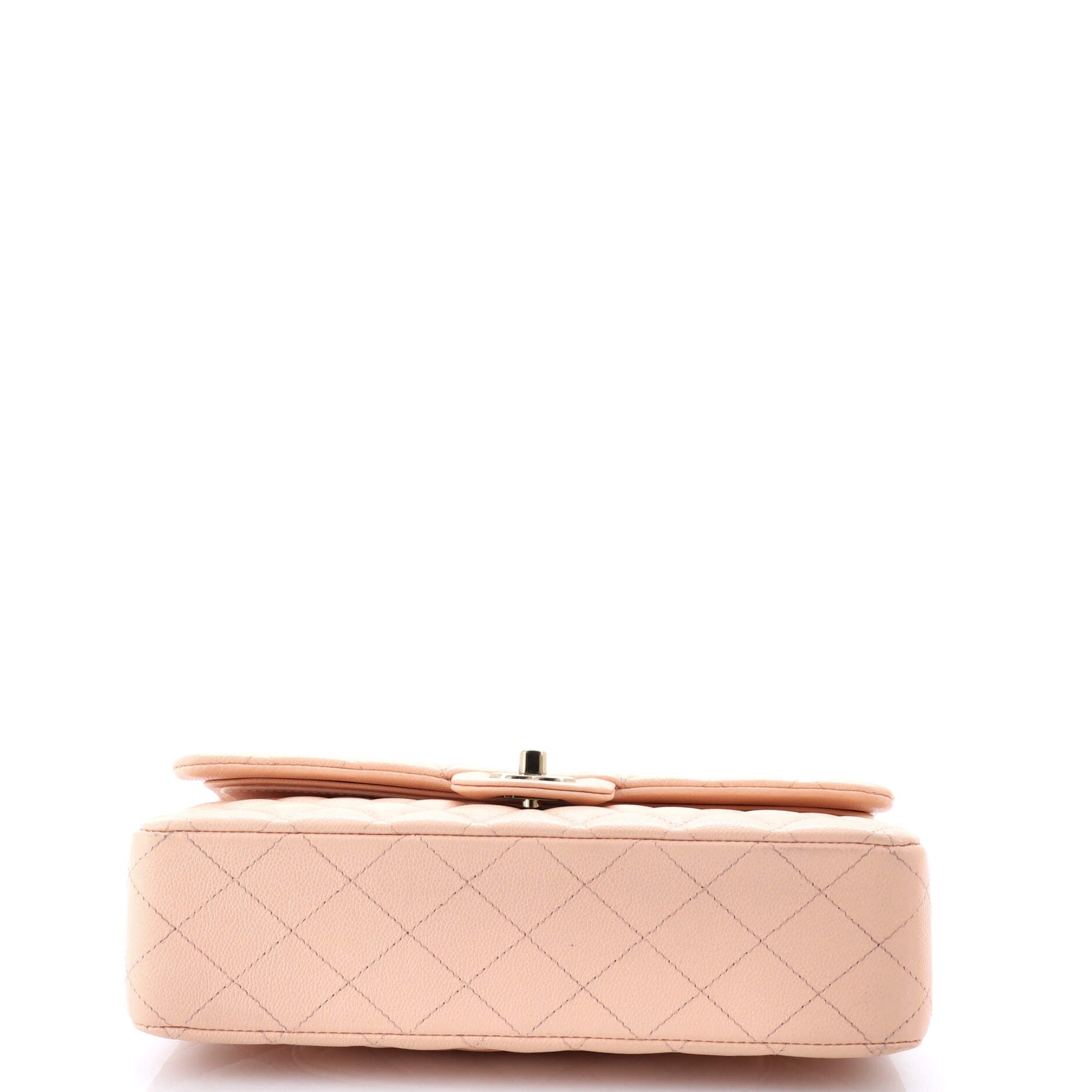 Pre-Loved Chanel Classic Double Flap Bag Quilted Caviar Medium - Image 4