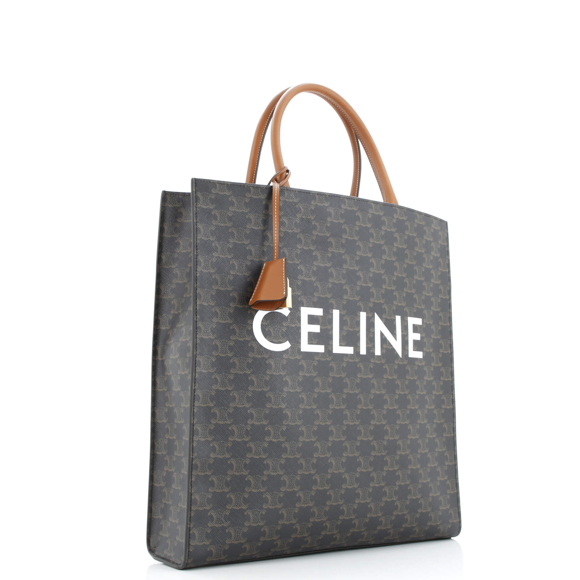 Pre-Loved Celine Vertical Cabas Tote Triomphe Coated Canvas Large - Image 2