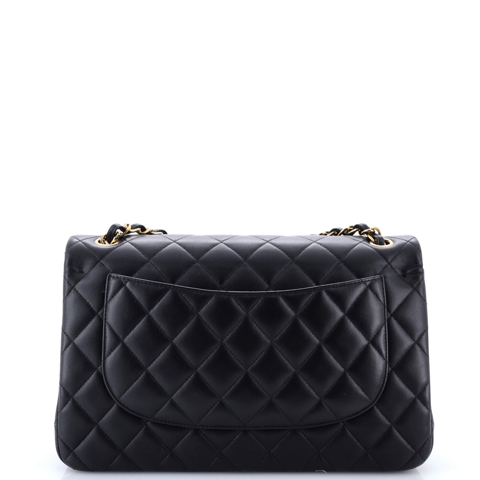 Pre-Loved Chanel Classic Double Flap Bag Quilted Lambskin Jumbo - Image 3