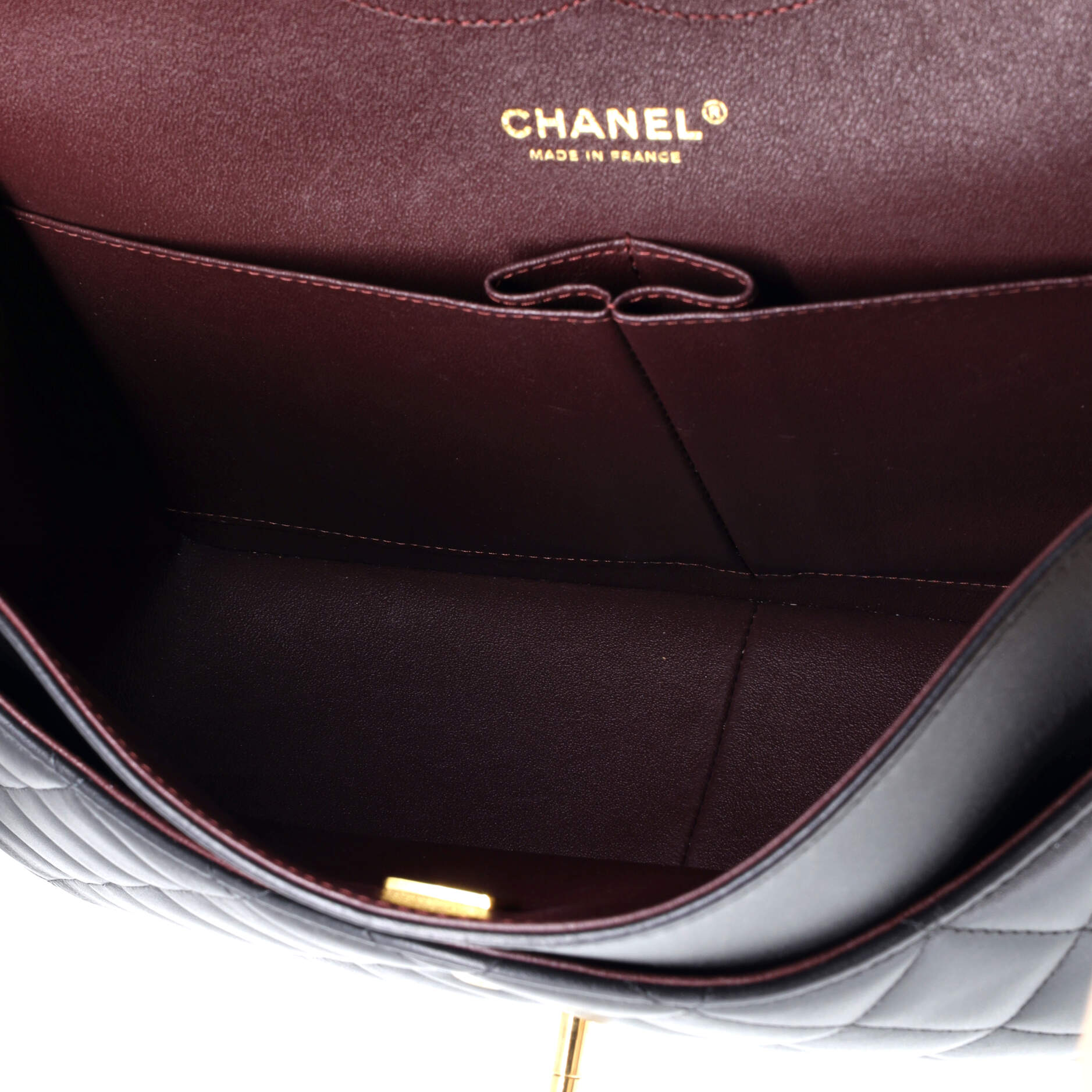 Pre-Loved Chanel Classic Double Flap Bag Quilted Lambskin Jumbo - Image 5