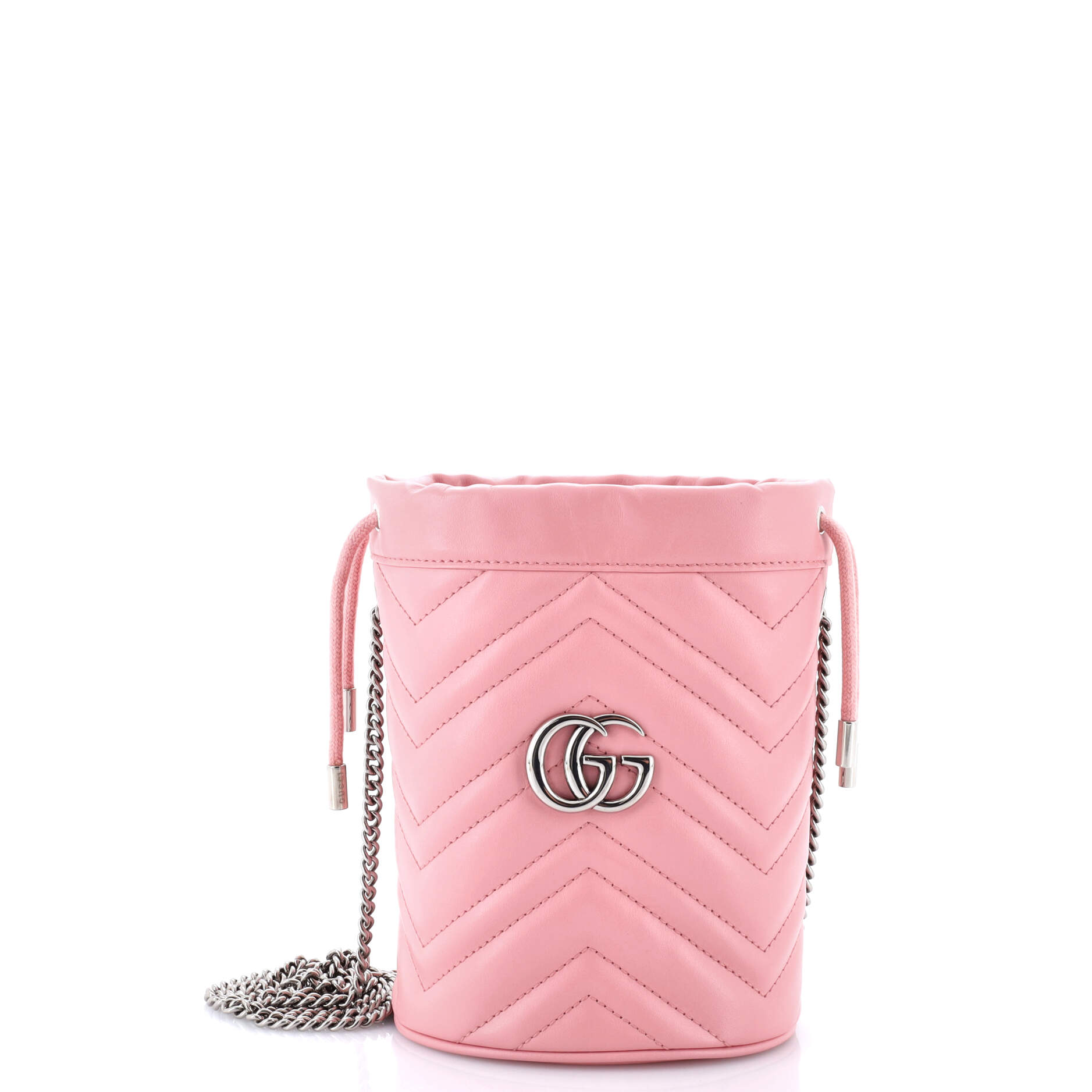 Pre-Loved Gucci GG Marmont Bucket Bag Matelasse Leather Mini